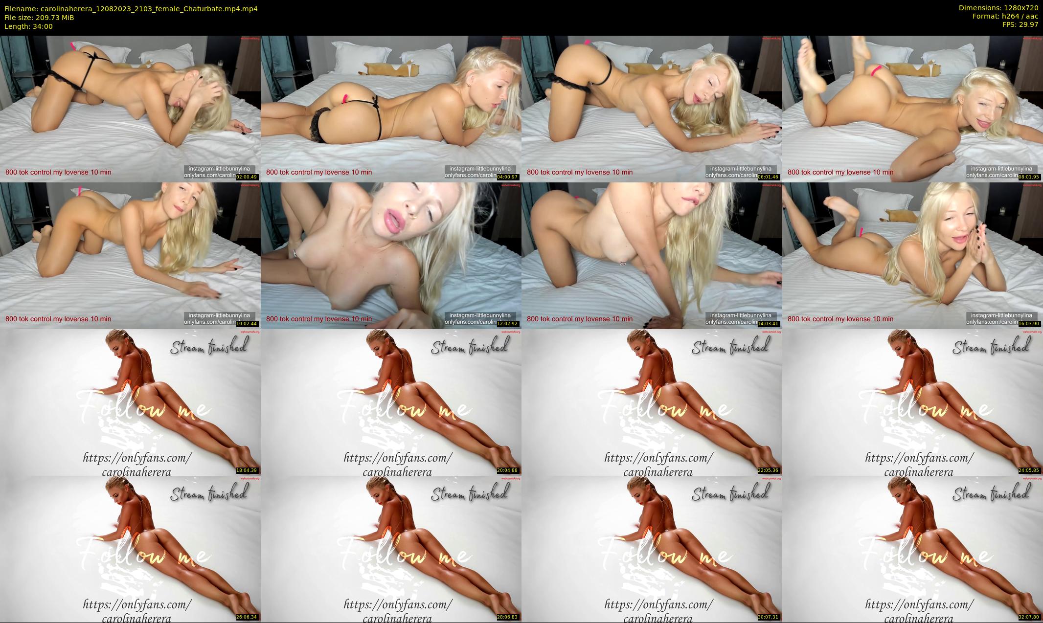 carolinaherera — 34 minute Chaturbate female cam show recording, 720p, Aug 12, 2023