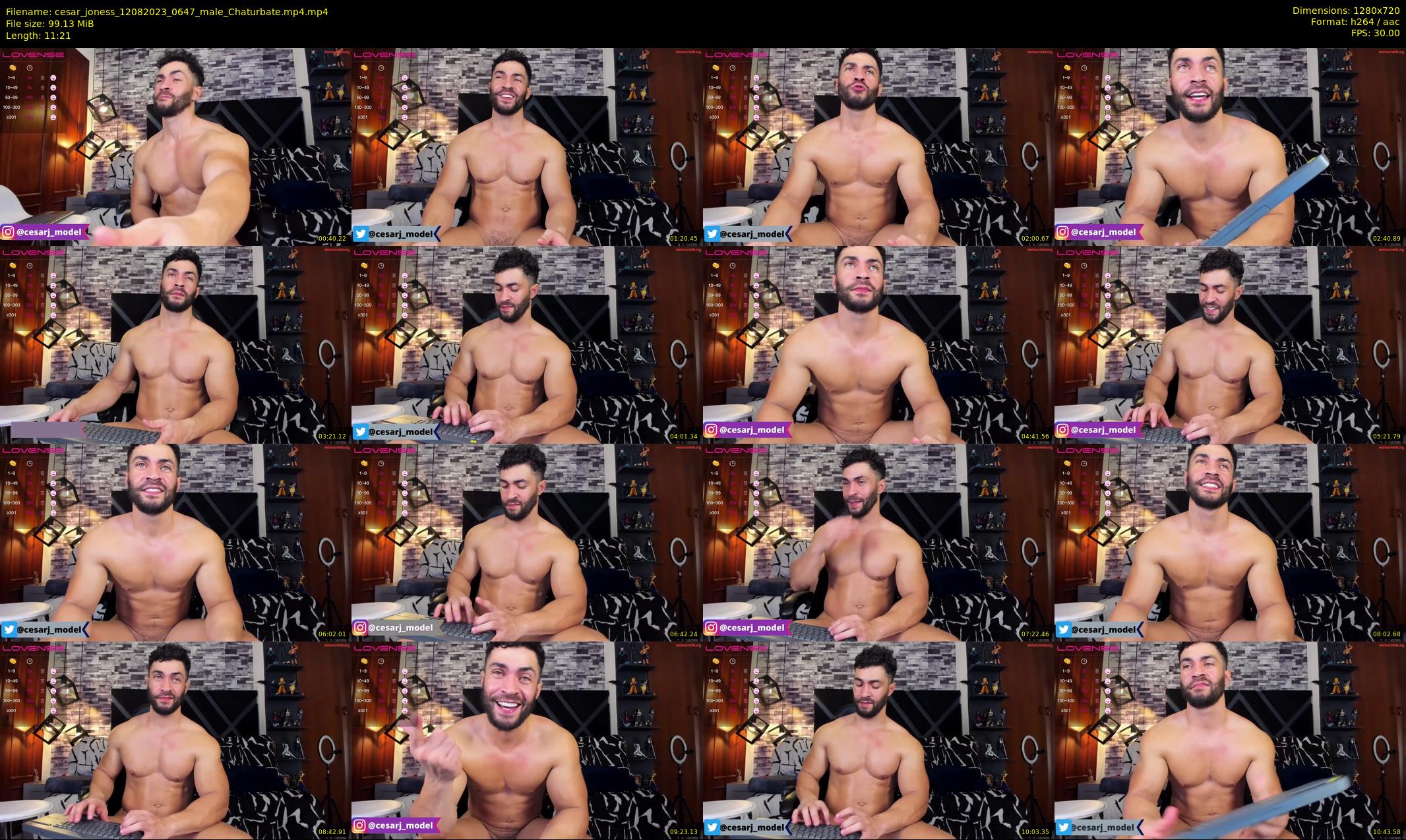 cesar_joness — 12 minute Chaturbate male cam show recording, 720p, Aug 12, 2023