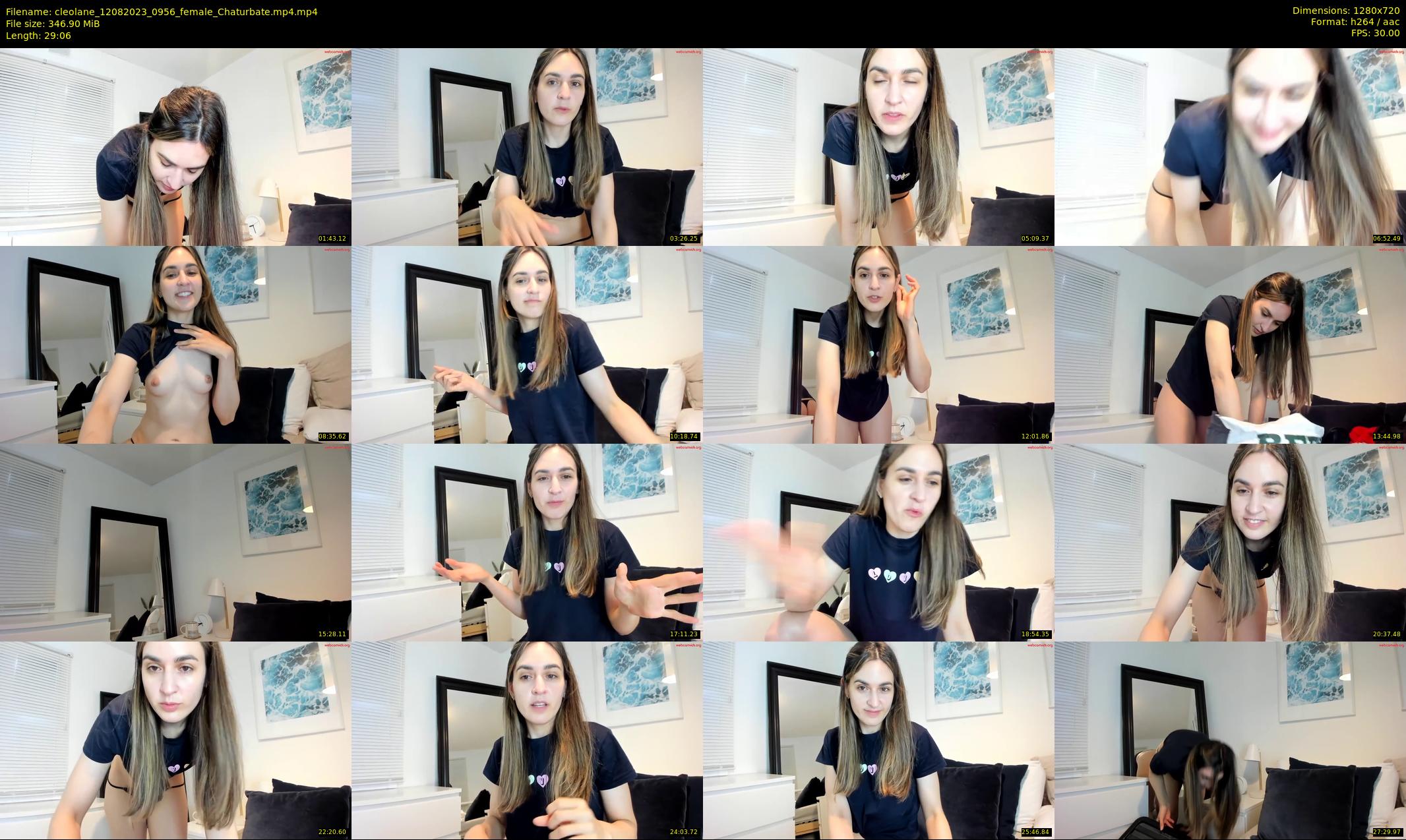 cleolane — 30 minute Chaturbate female cam show recording, 720p, Aug 12, 2023