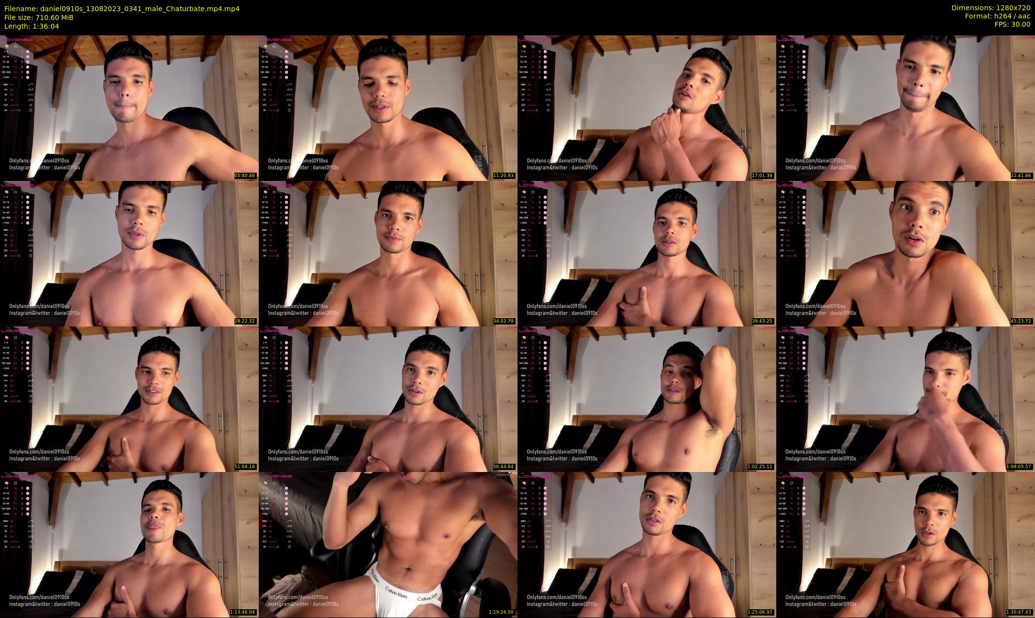 daniel0910s — 97 minute Chaturbate male cam show recording, 720p, Aug 13, 2023