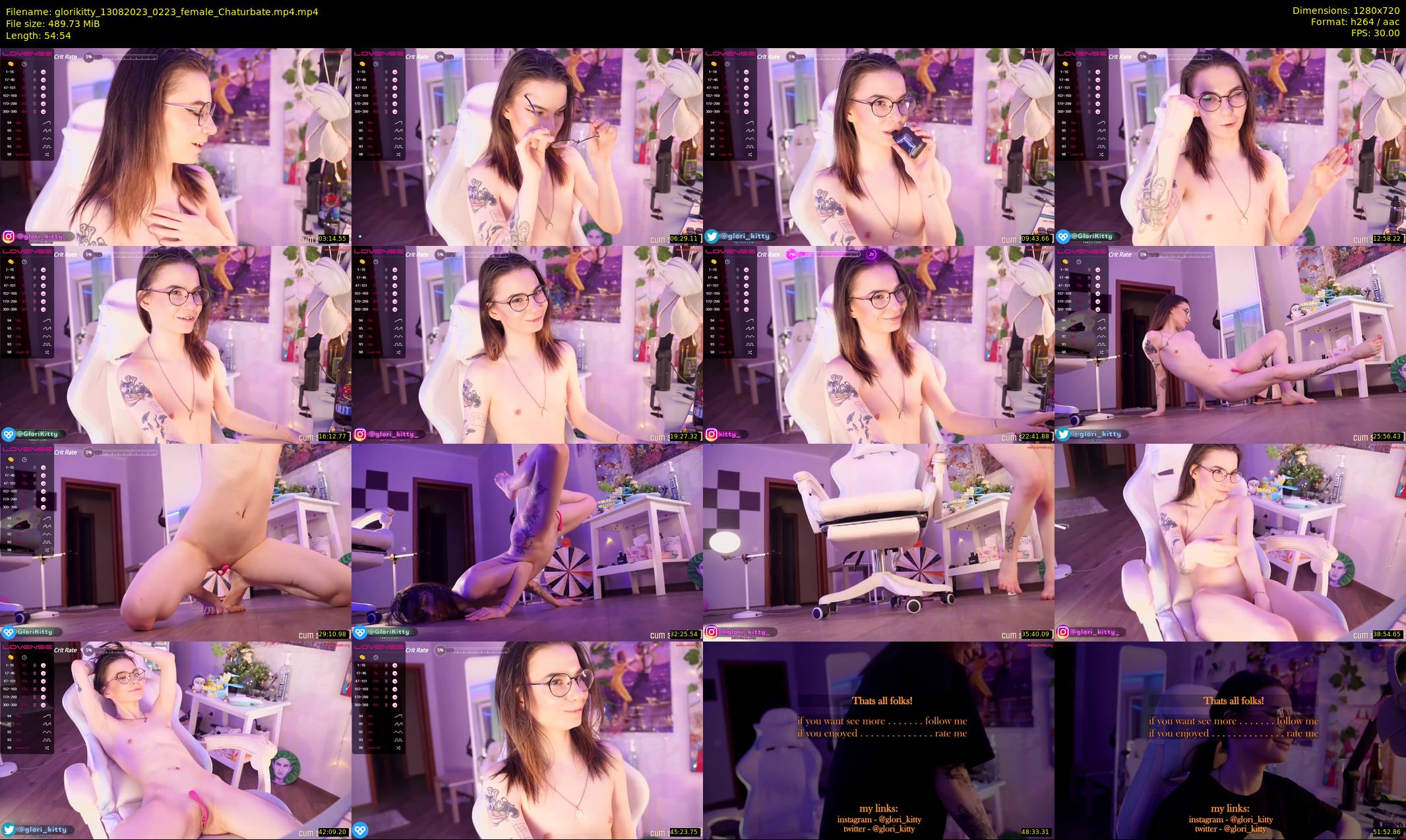 glorikitty — 55 minute Chaturbate female cam show recording, 720p, Aug 13, 2023