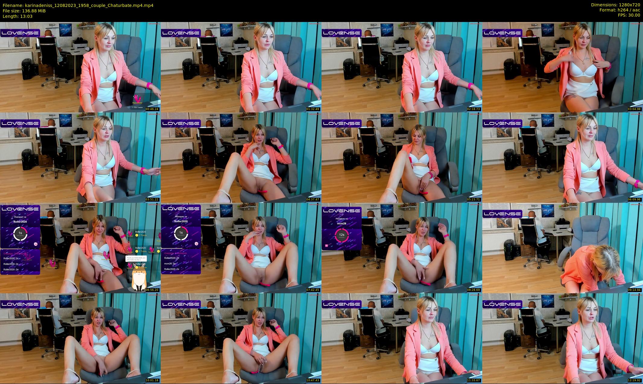 karinadeniss — 14 minute Chaturbate couple cam show recording, 720p, Aug 12, 2023