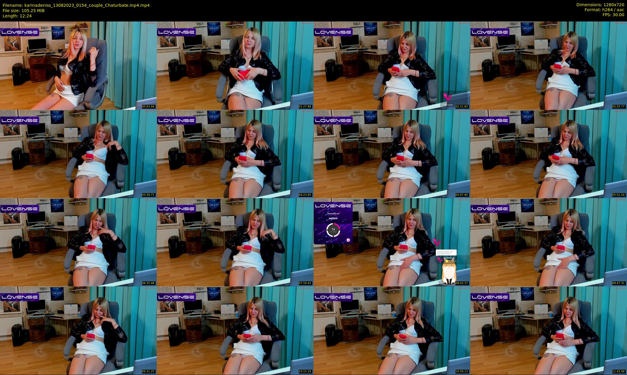 karinadeniss — 13 minute Chaturbate couple cam show recording, 720p, Aug 13, 2023