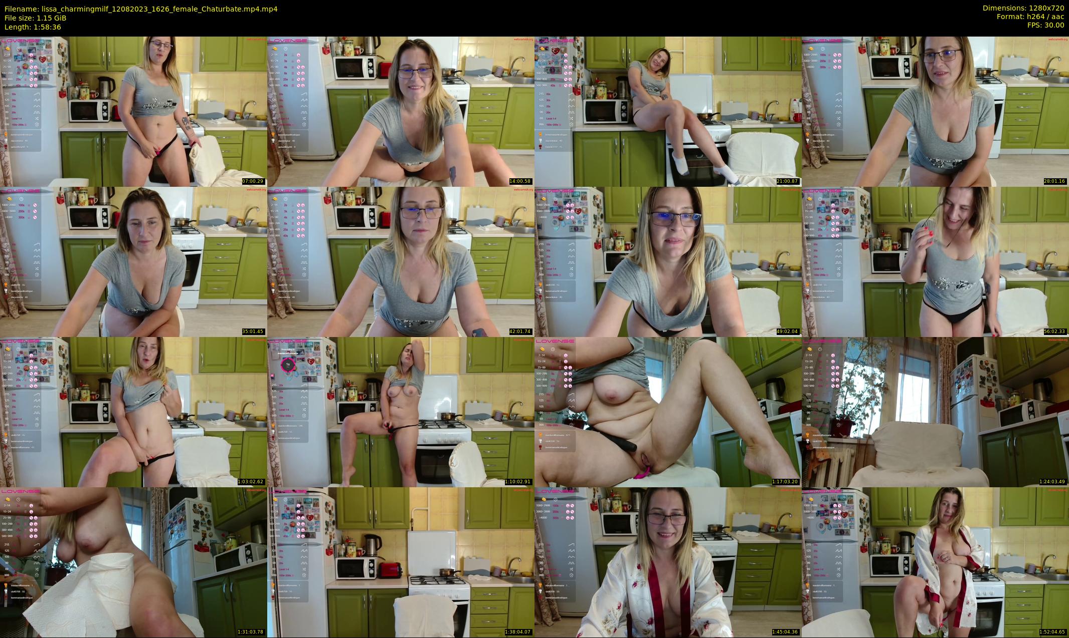 lissa_charmingmilf — 119 minute Chaturbate female cam show recording, 720p, Aug 12, 2023