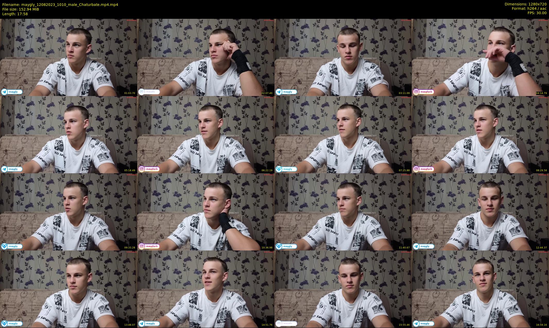 maygly — 18 minute Chaturbate male cam show recording, 720p, Aug 12, 2023