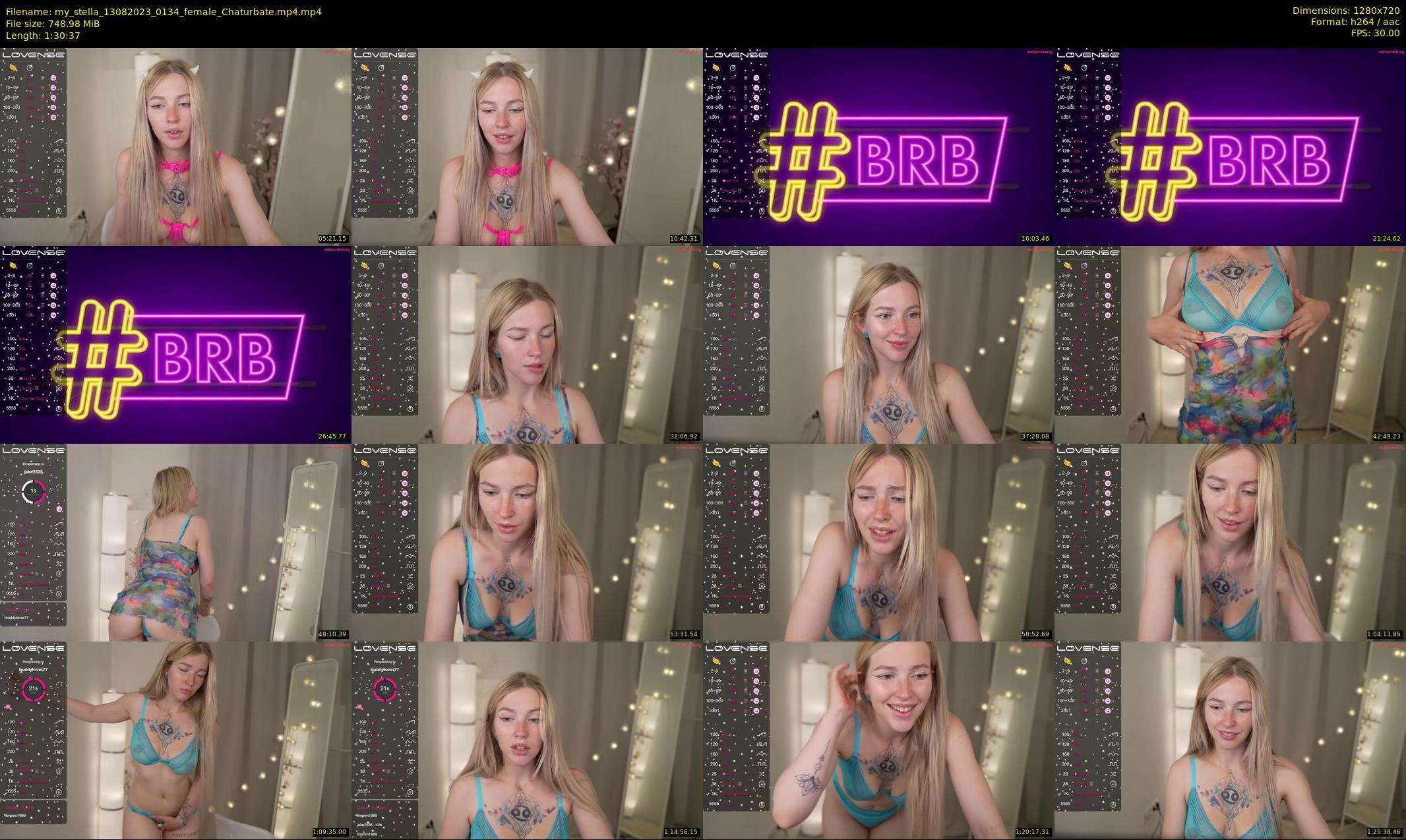 my_stella — 91 minute Chaturbate female cam show recording, 720p, Aug 13, 2023