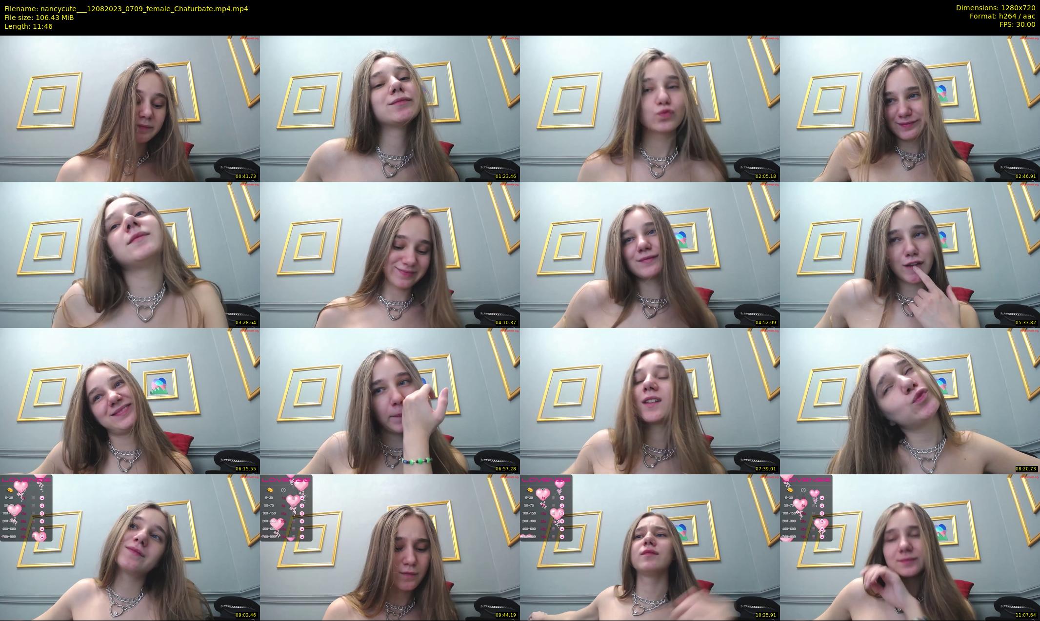 nancycute__ — 12 minute Chaturbate female cam show recording, 720p, Aug 12, 2023
