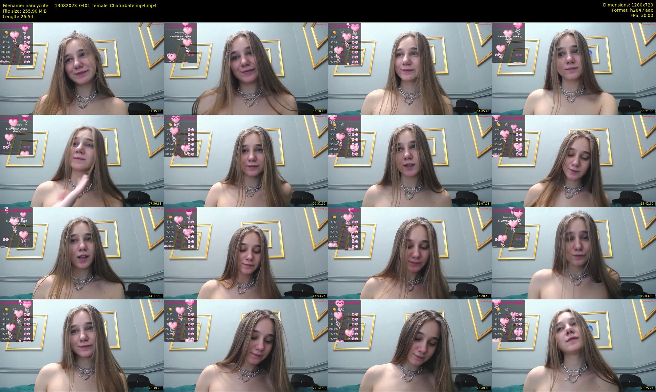 nancycute__ — 27 minute Chaturbate female cam show recording, 720p, Aug 13, 2023