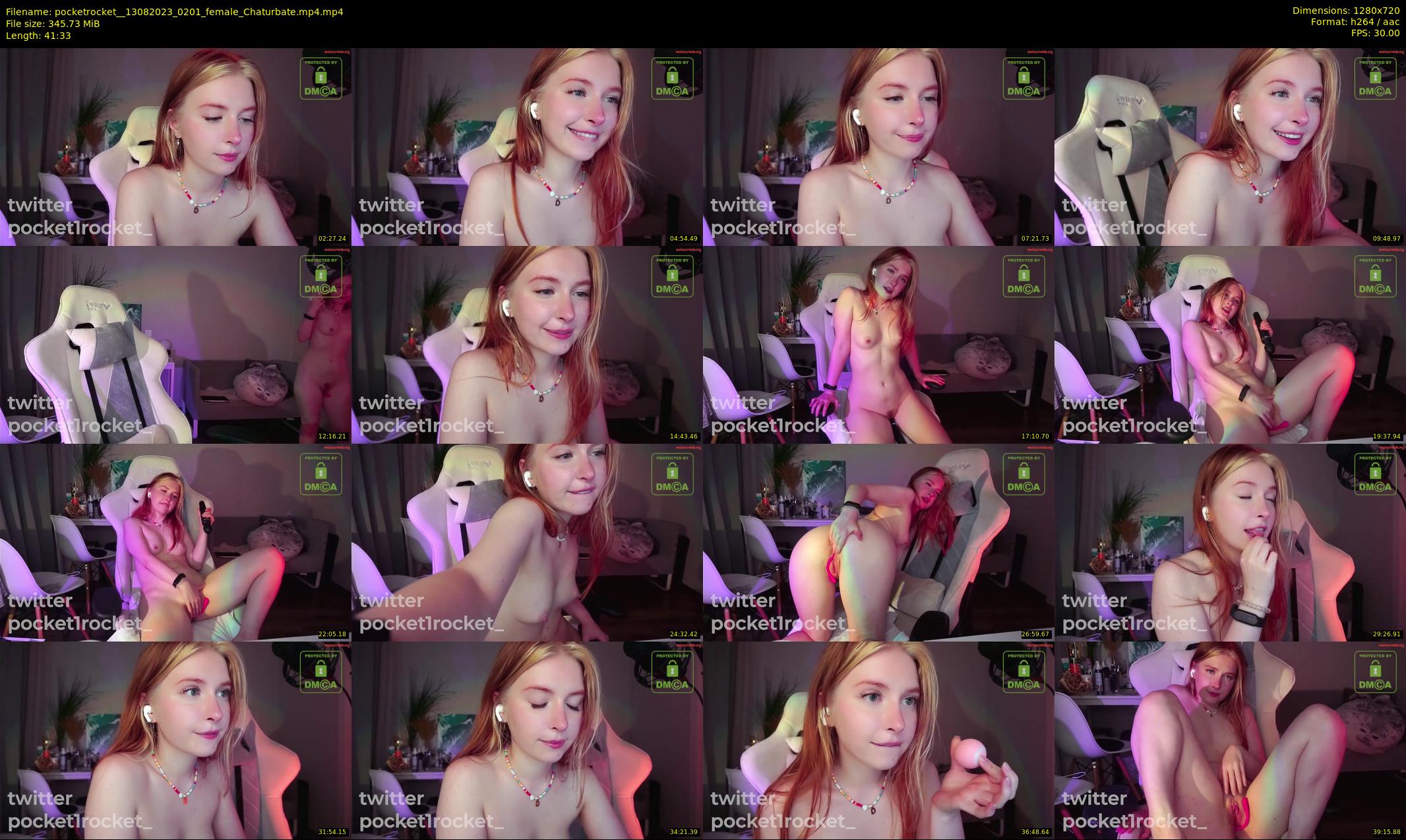 pocketrocket_ — 42 minute Chaturbate female cam show recording, 720p, Aug 13, 2023