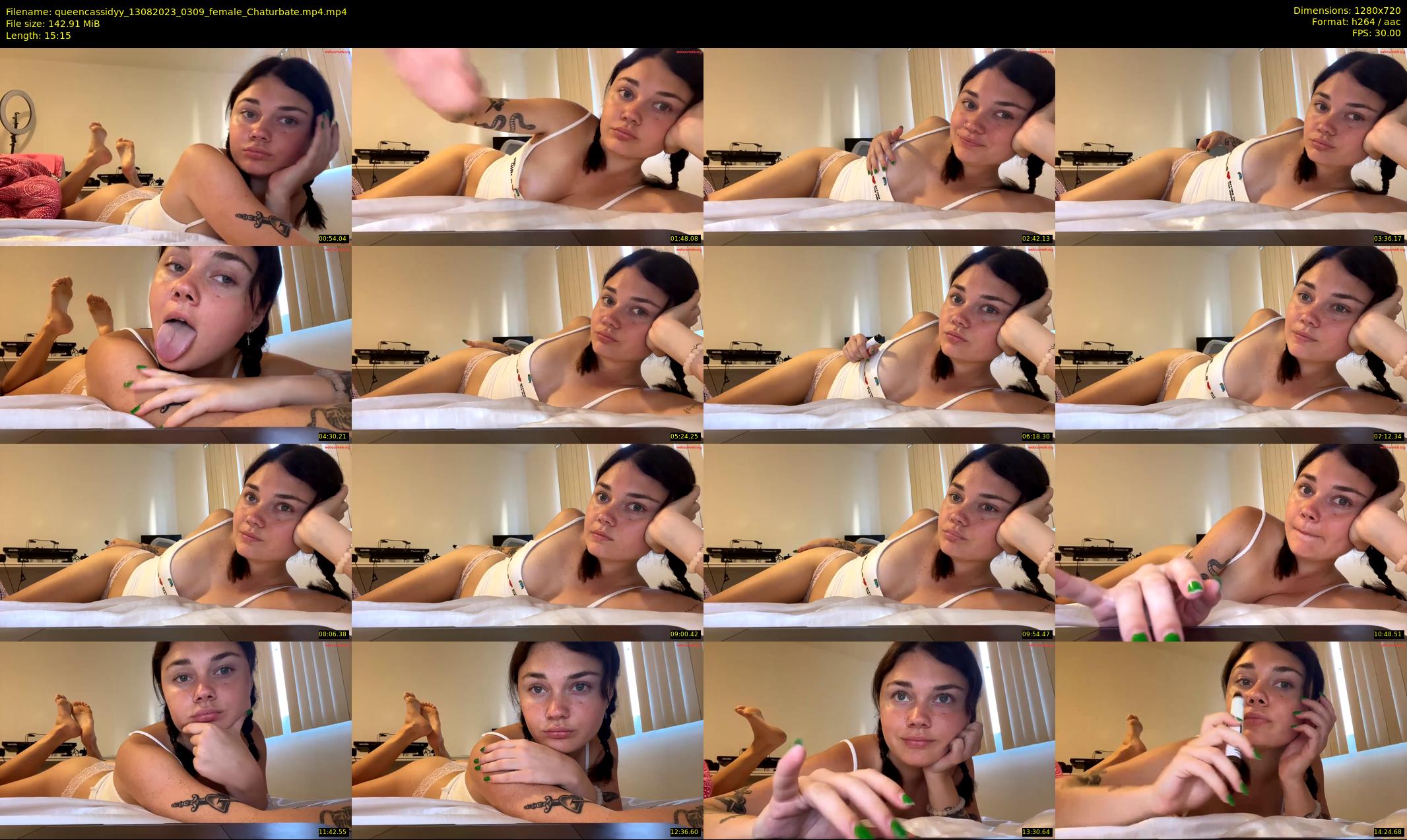 queencassidyy — 16 minute Chaturbate female cam show recording, 720p, Aug 13, 2023