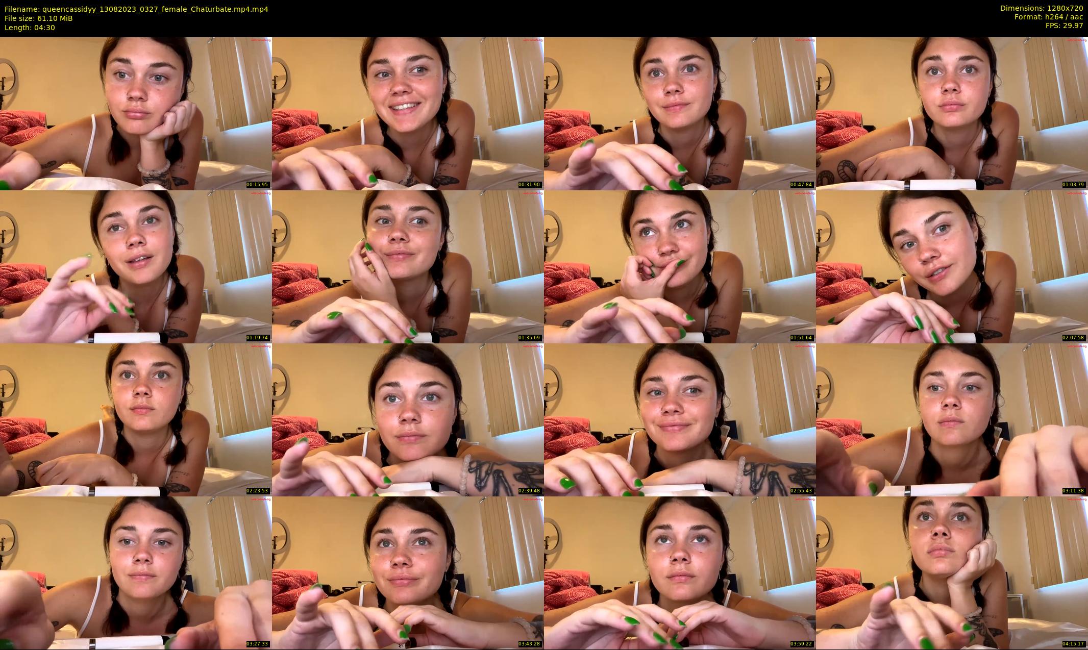queencassidyy — 5 minute Chaturbate female cam show recording, 720p, Aug 13, 2023