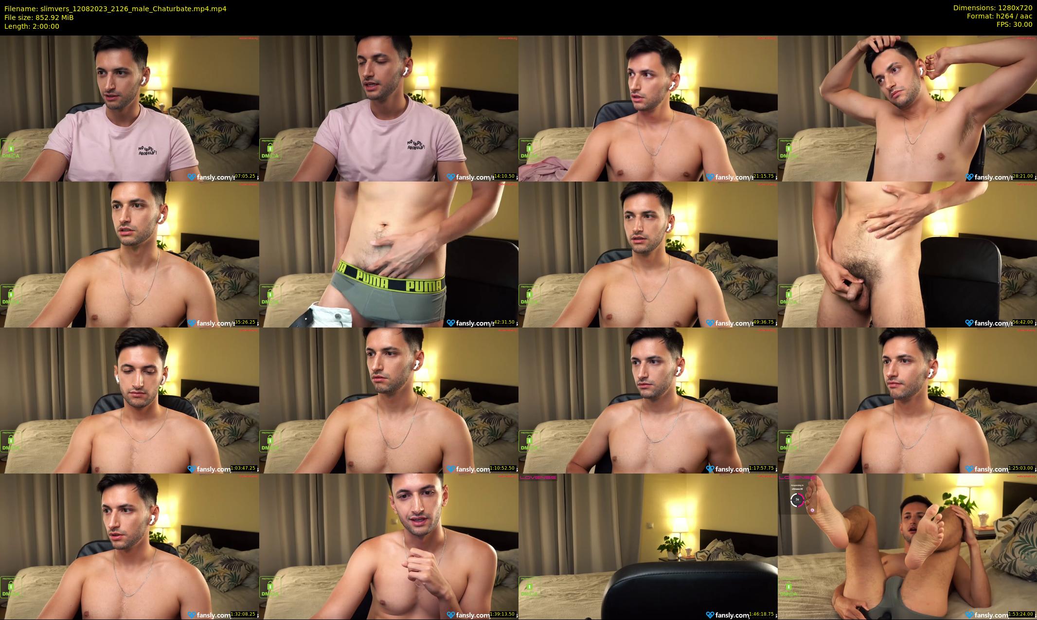 slimvers — 120 minute Chaturbate male cam show recording, 720p, Aug 12, 2023