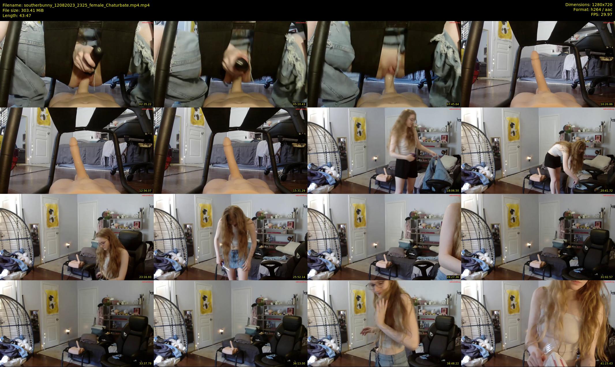 southerbunny — 44 minute Chaturbate female cam show recording, 720p, Aug 12, 2023