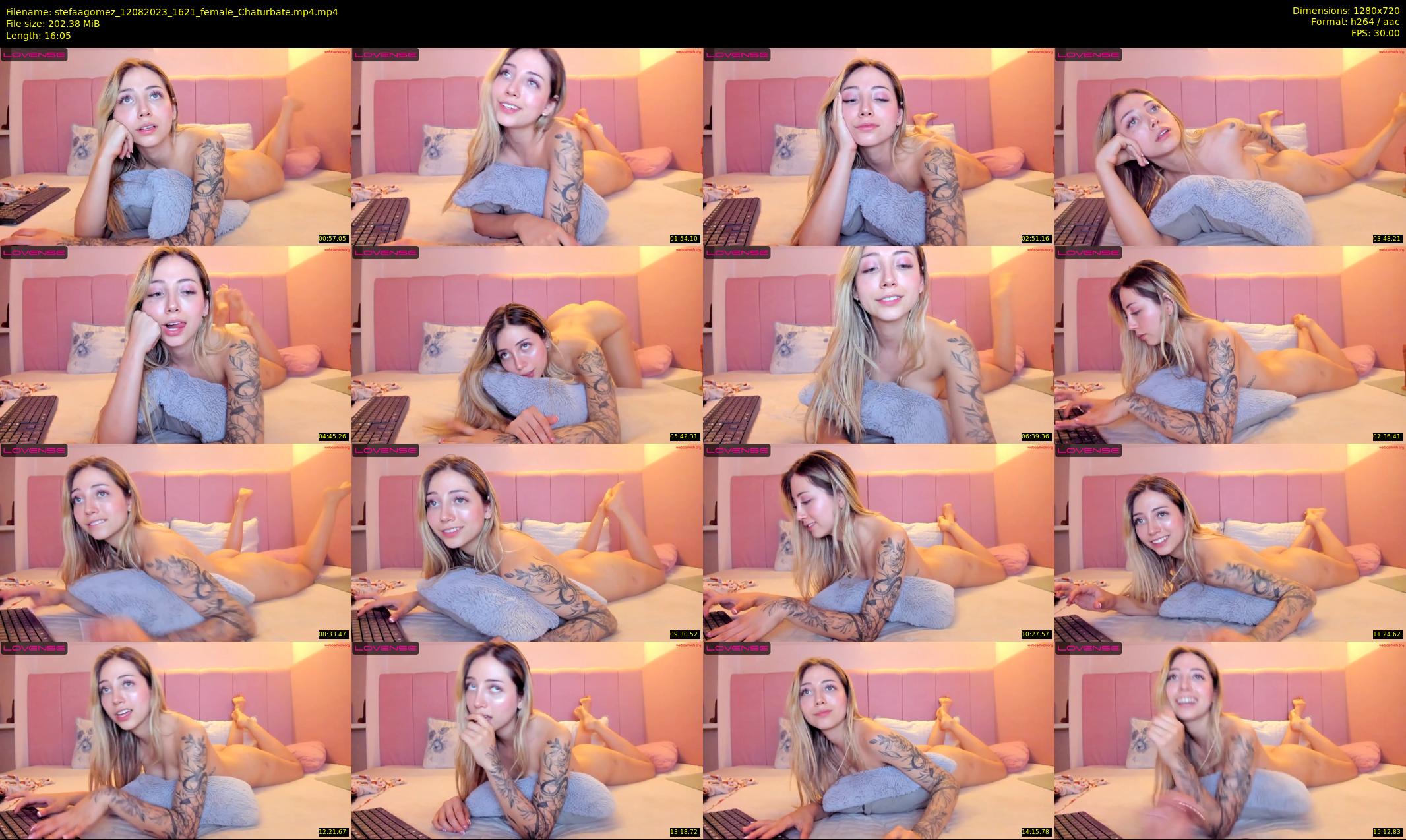 stefaagomez — 17 minute Chaturbate female cam show recording, 720p, Aug 12, 2023