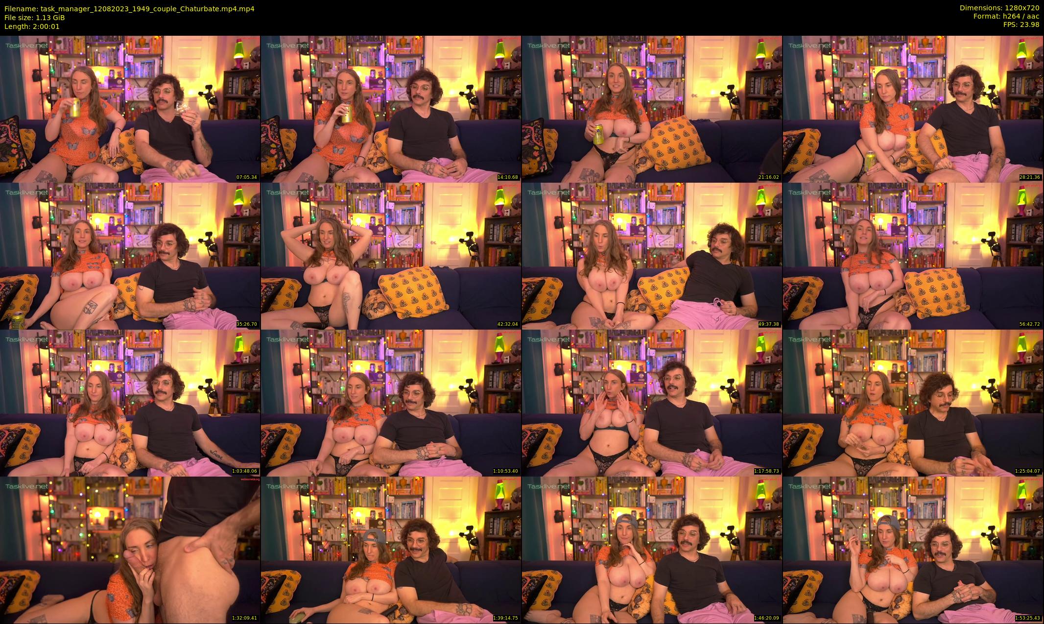 task_manager — 121 minute Chaturbate couple cam show recording, 720p, Aug 12, 2023
