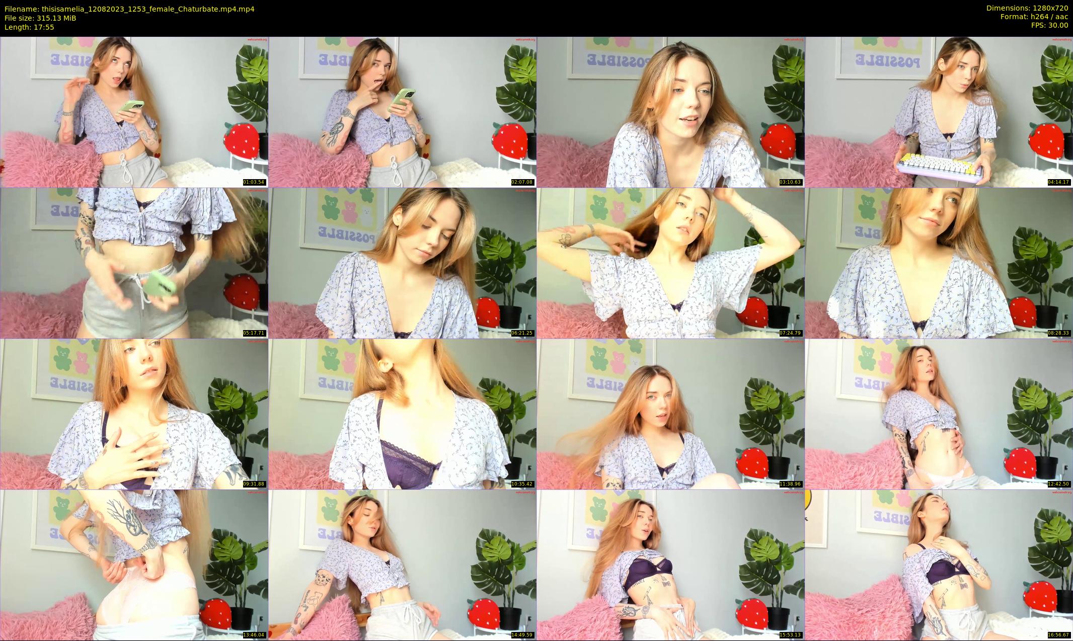 thisisamelia — 18 minute Chaturbate female cam show recording, 720p, Aug 12, 2023