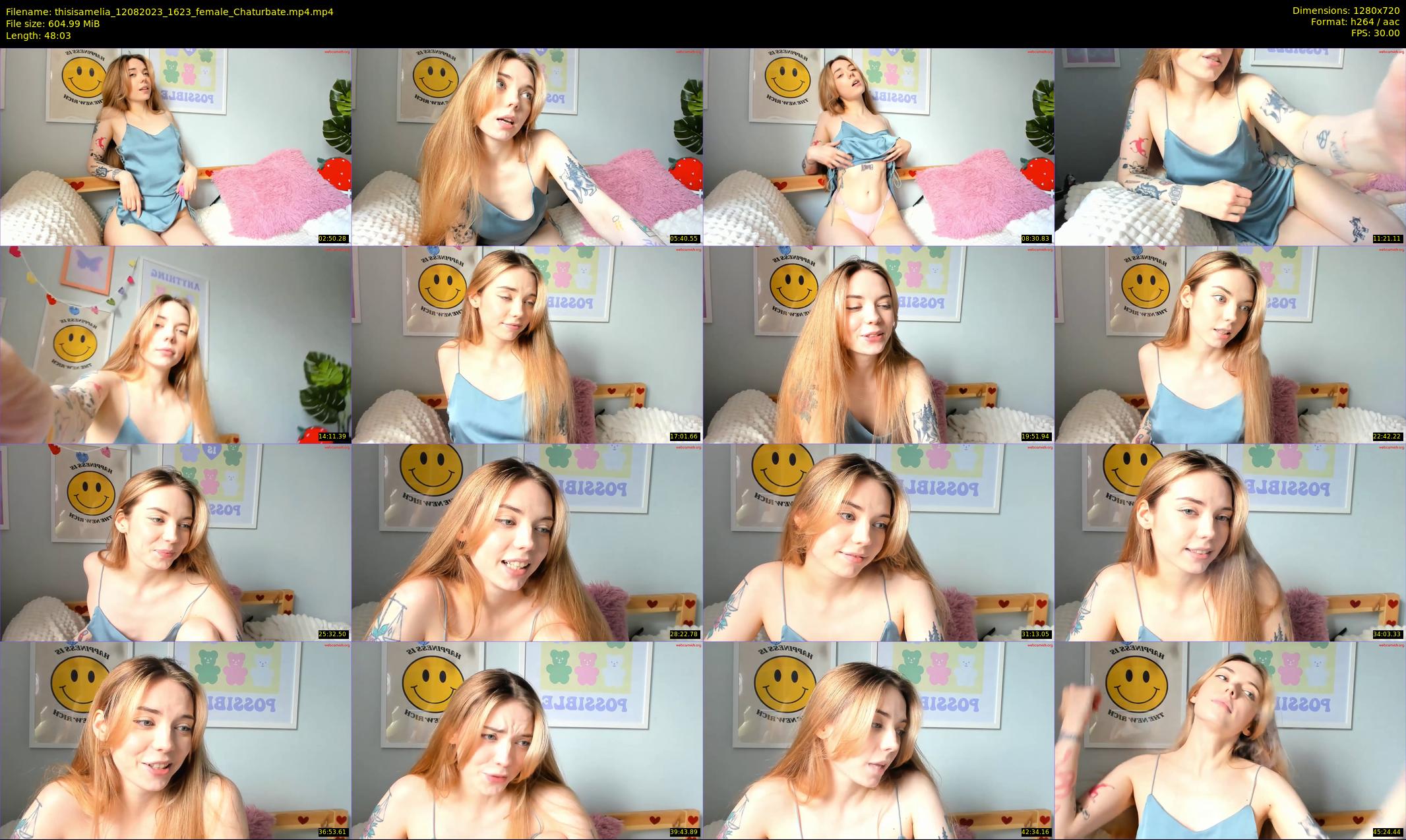 thisisamelia — 49 minute Chaturbate female cam show recording, 720p, Aug 12, 2023