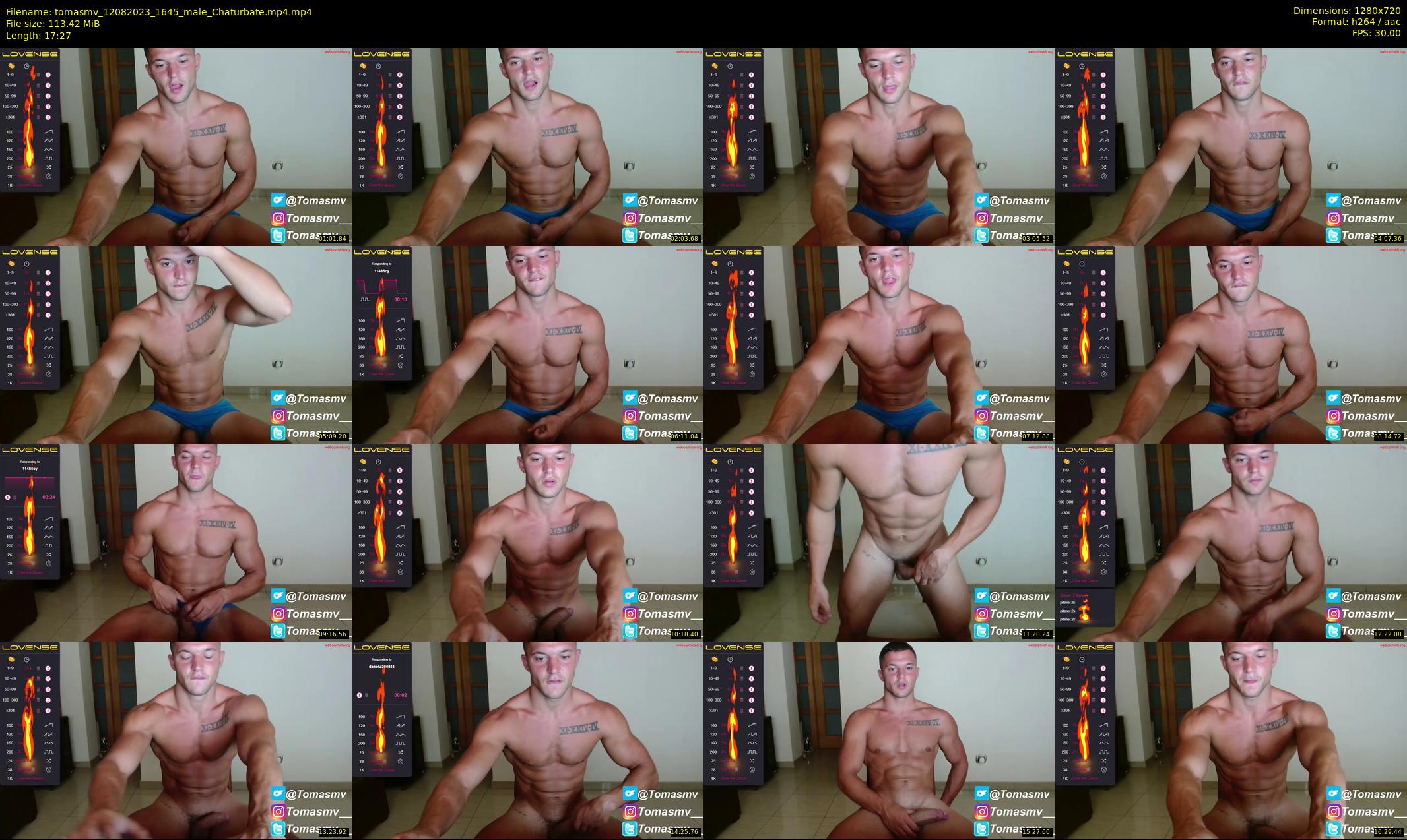 tomasmv — 18 minute Chaturbate male cam show recording, 720p, Aug 12, 2023