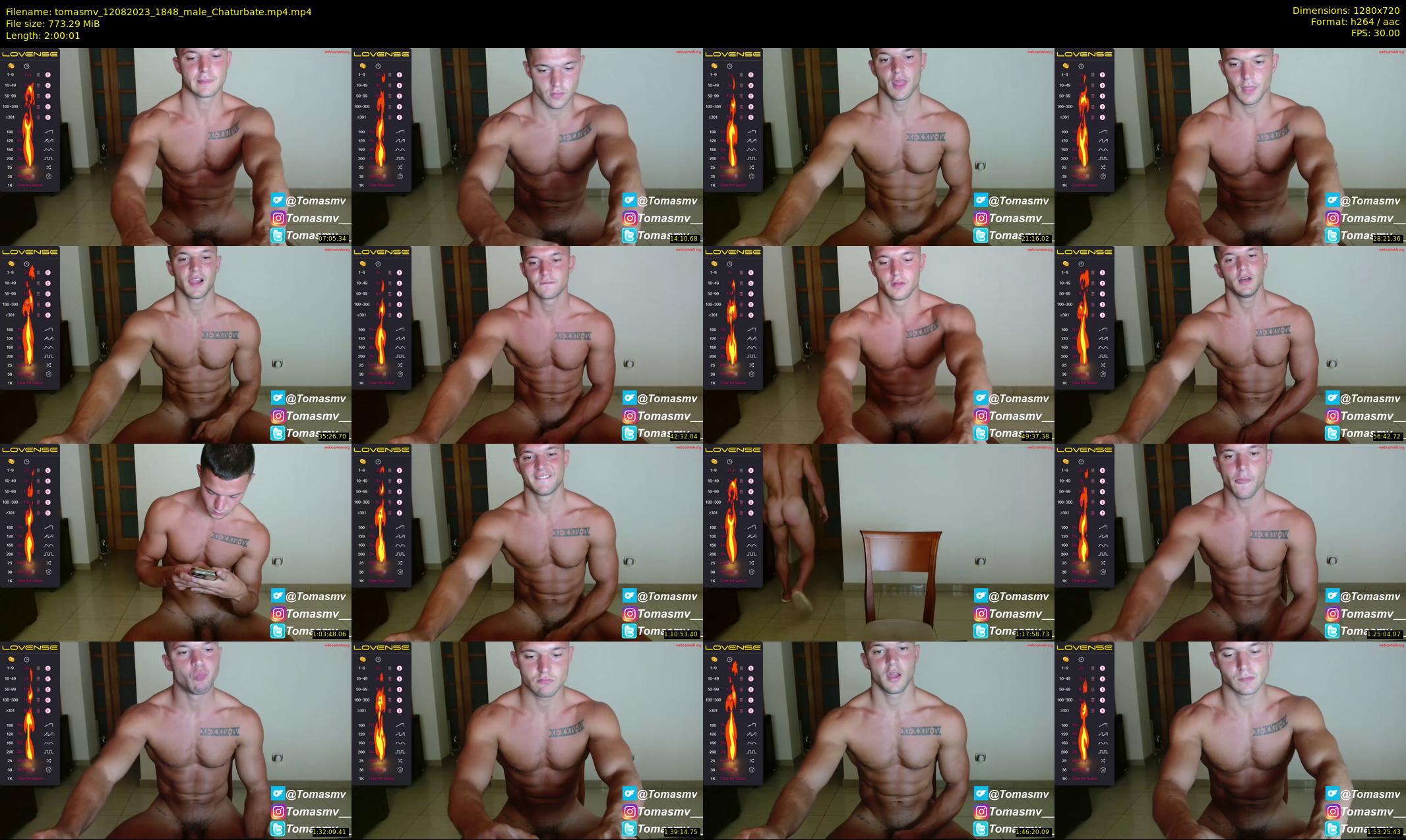 tomasmv — 121 minute Chaturbate male cam show recording, 720p, Aug 12, 2023
