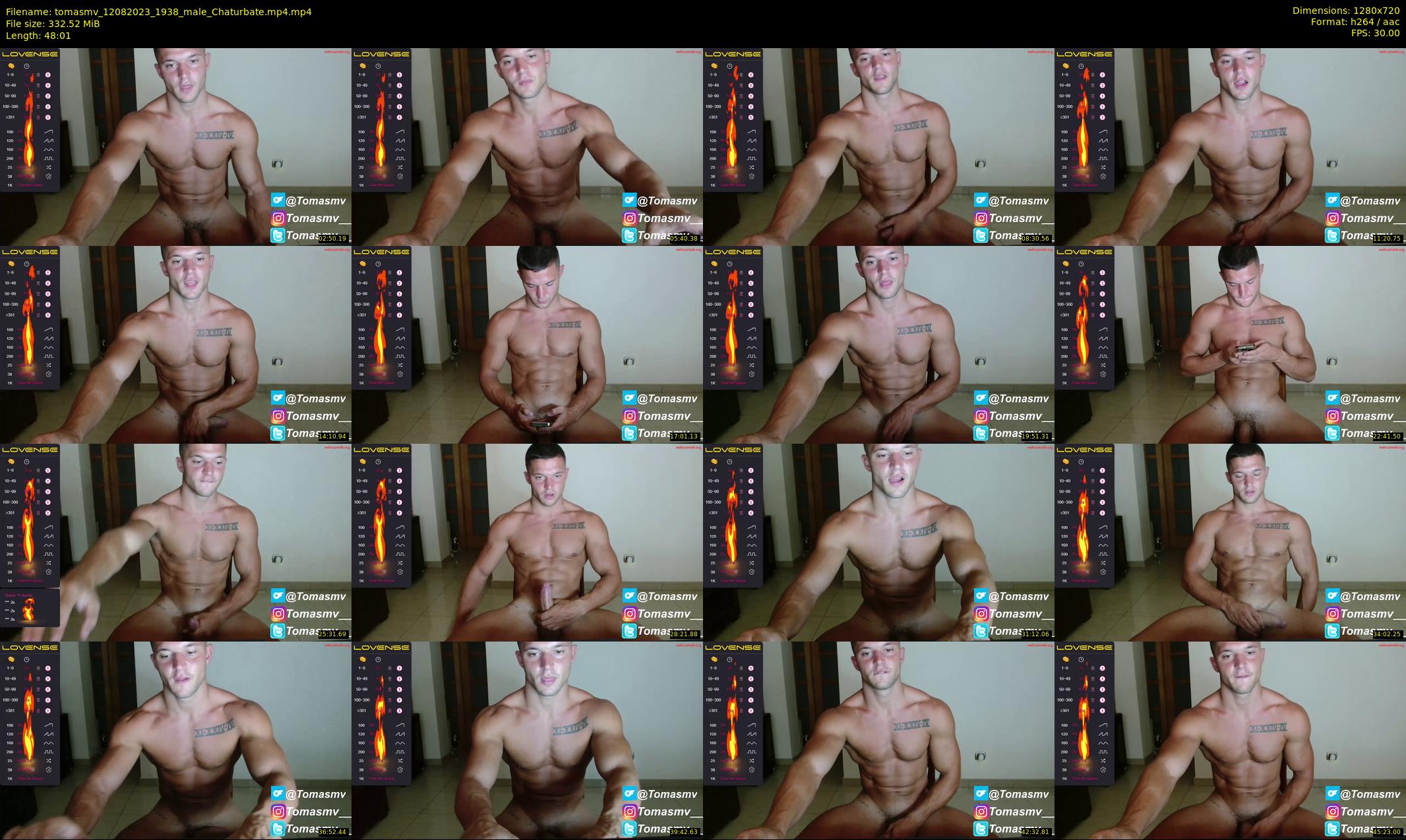 tomasmv — 49 minute Chaturbate male cam show recording, 720p, Aug 12, 2023