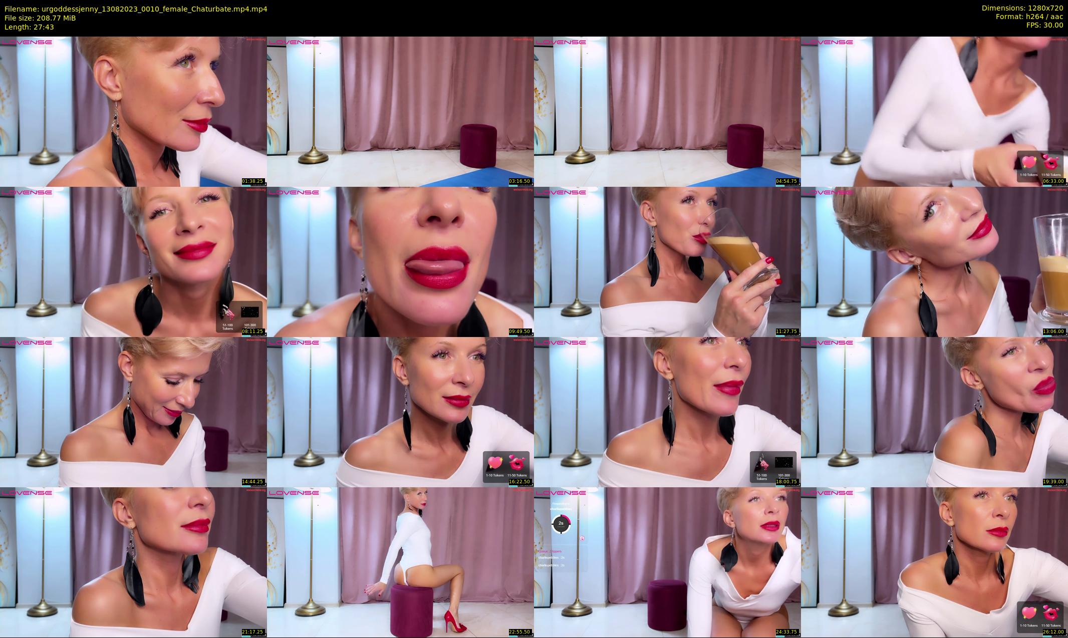 urgoddessjenny — 28 minute Chaturbate female cam show recording, 720p, Aug 13, 2023