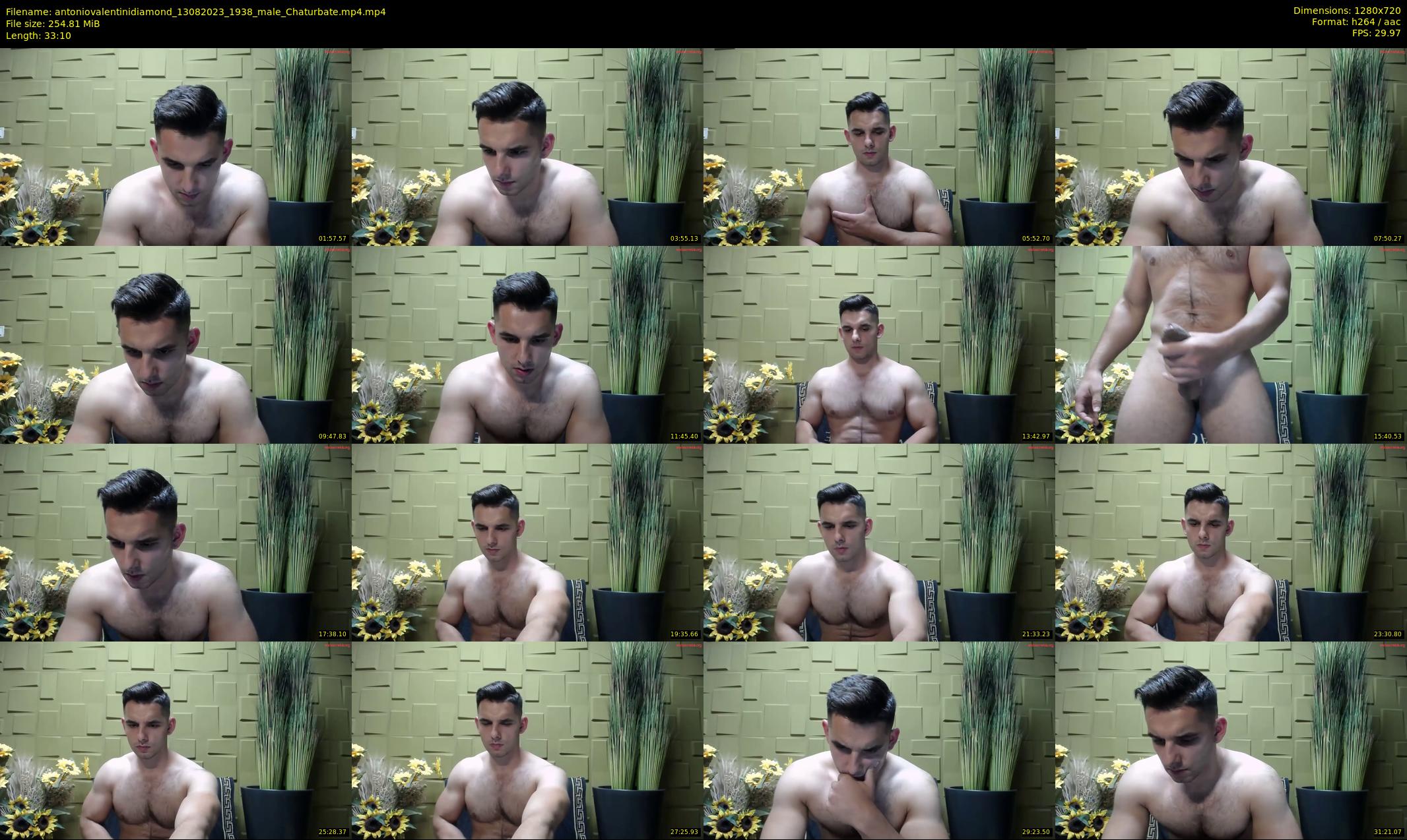 antoniovalentinidiamond — 34 minute Chaturbate male cam show recording, 720p, Aug 13, 2023