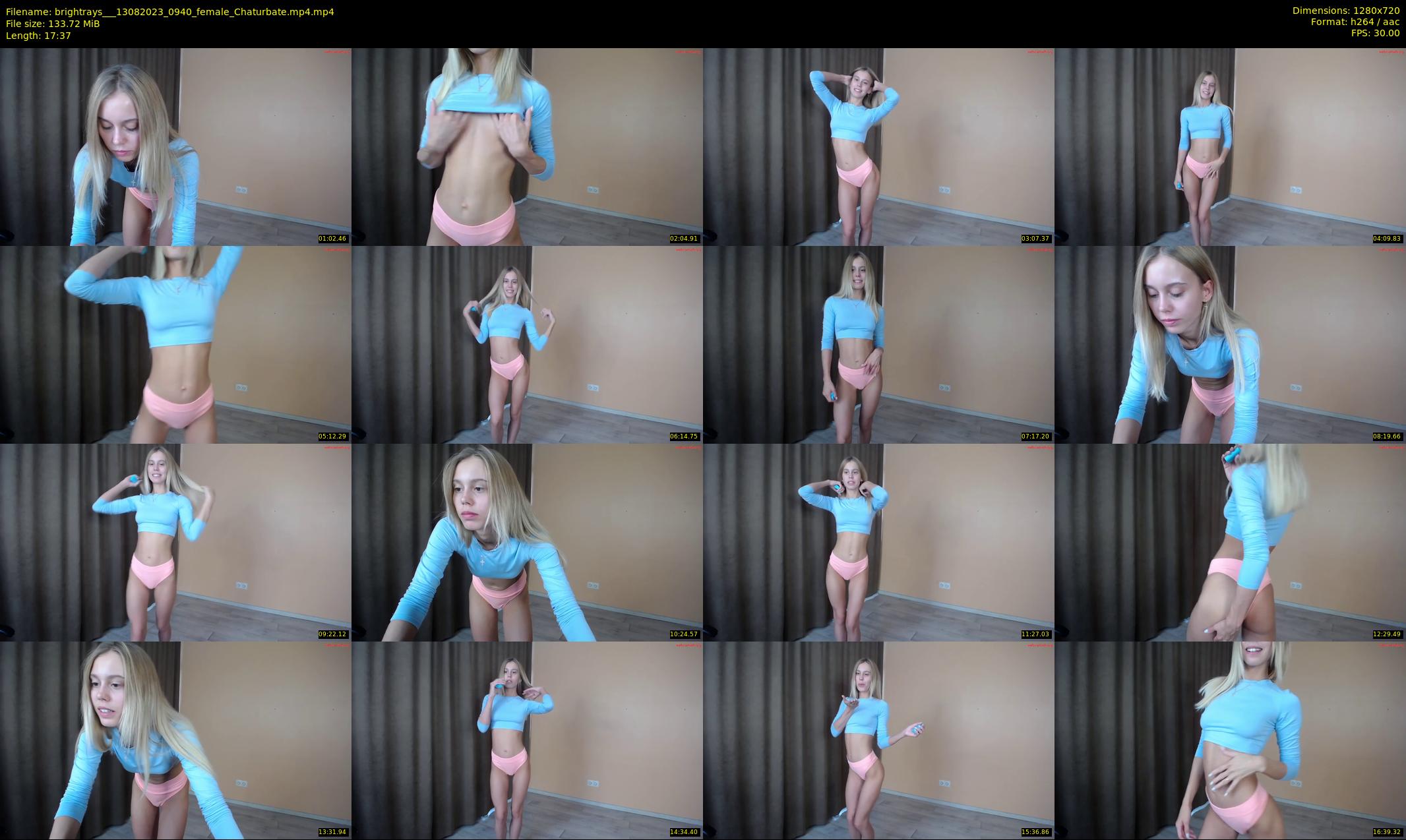 brightrays__ — 18 minute Chaturbate female cam show recording, 720p, Aug 13, 2023