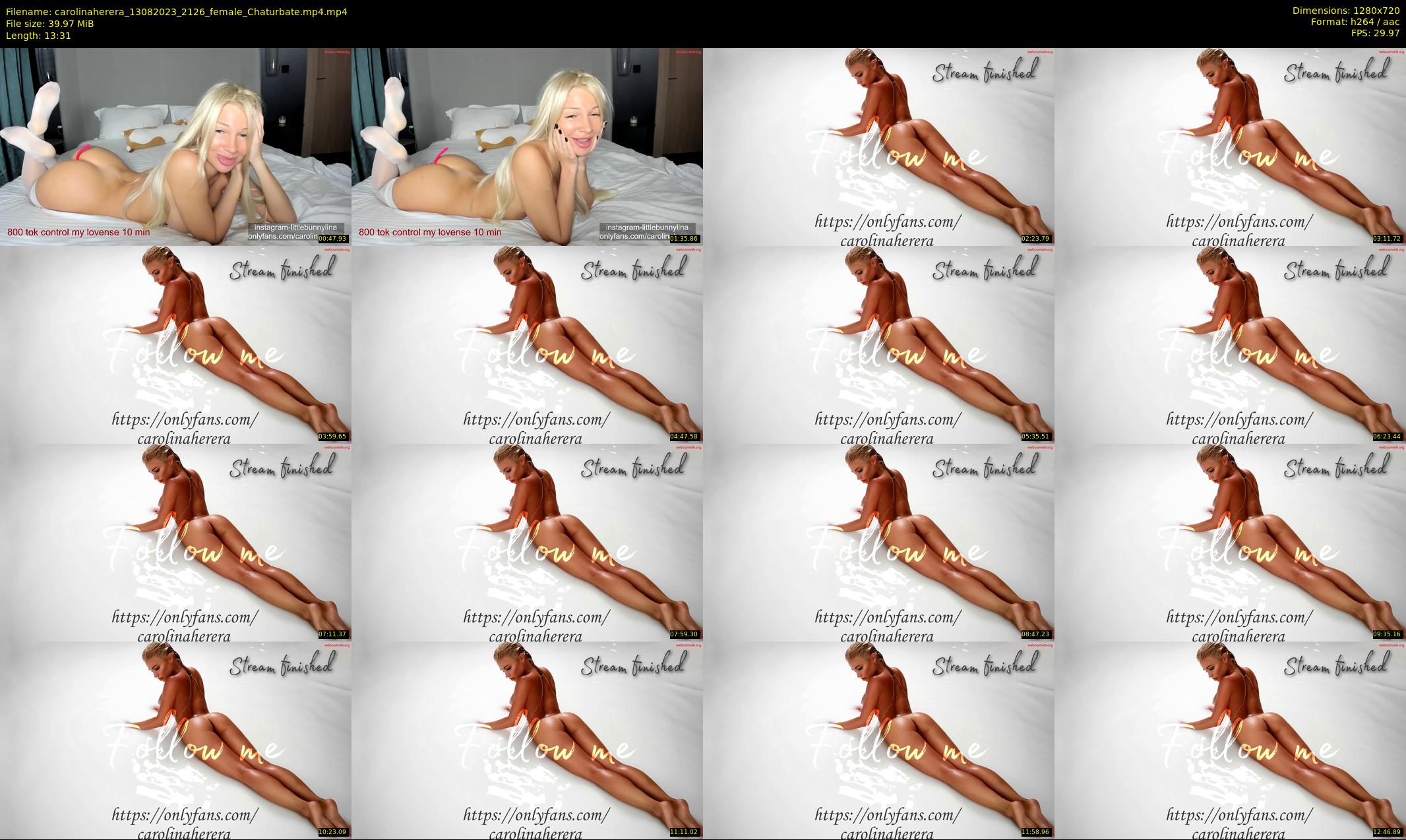 carolinaherera — 14 minute Chaturbate female cam show recording, 720p, Aug 13, 2023