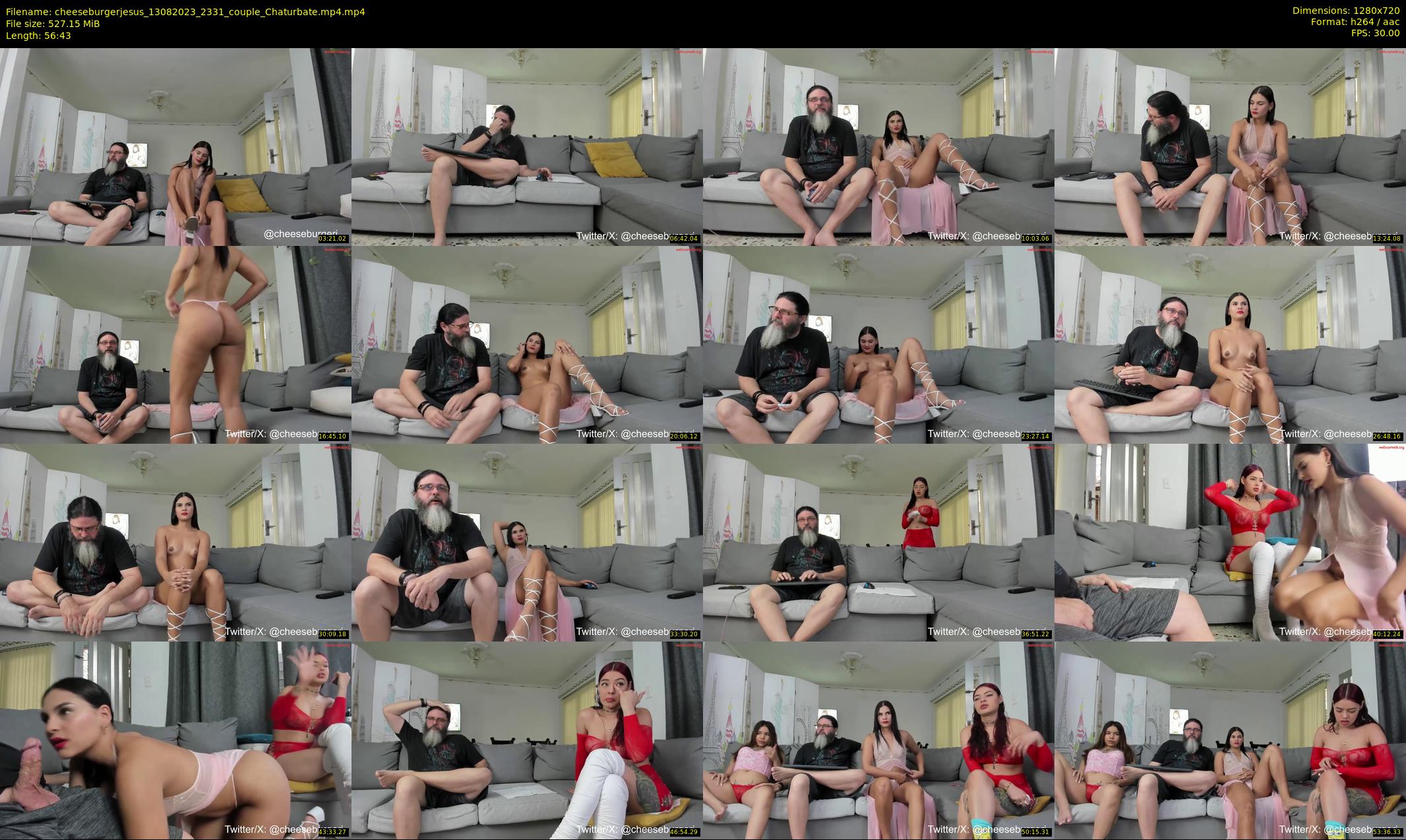 cheeseburgerjesus — 57 minute Chaturbate couple cam show recording, 720p, Aug 13, 2023