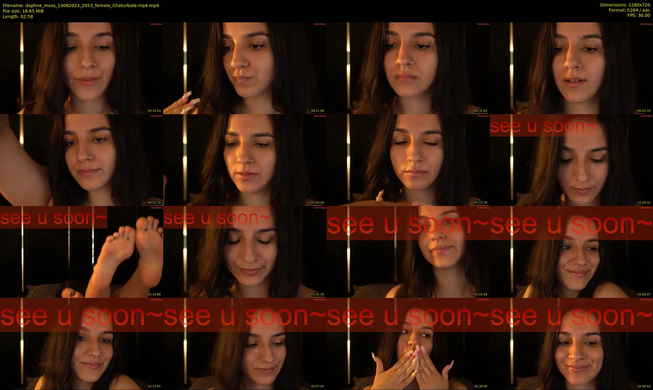 daphne_moss — 3 minute Chaturbate female cam show recording, 720p, Aug 13, 2023