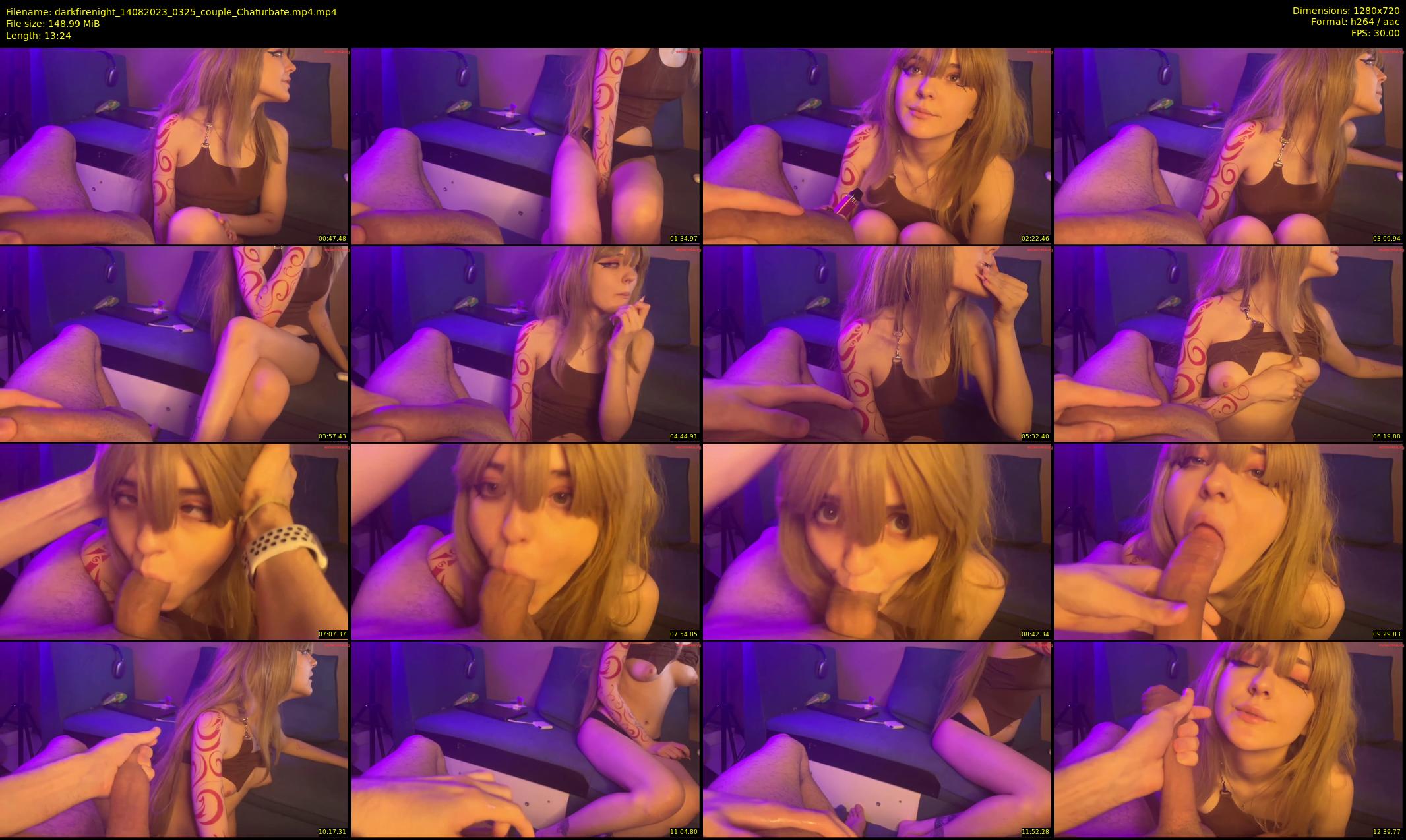 darkfirenight — 14 minute Chaturbate couple cam show recording, 720p, Aug 14, 2023