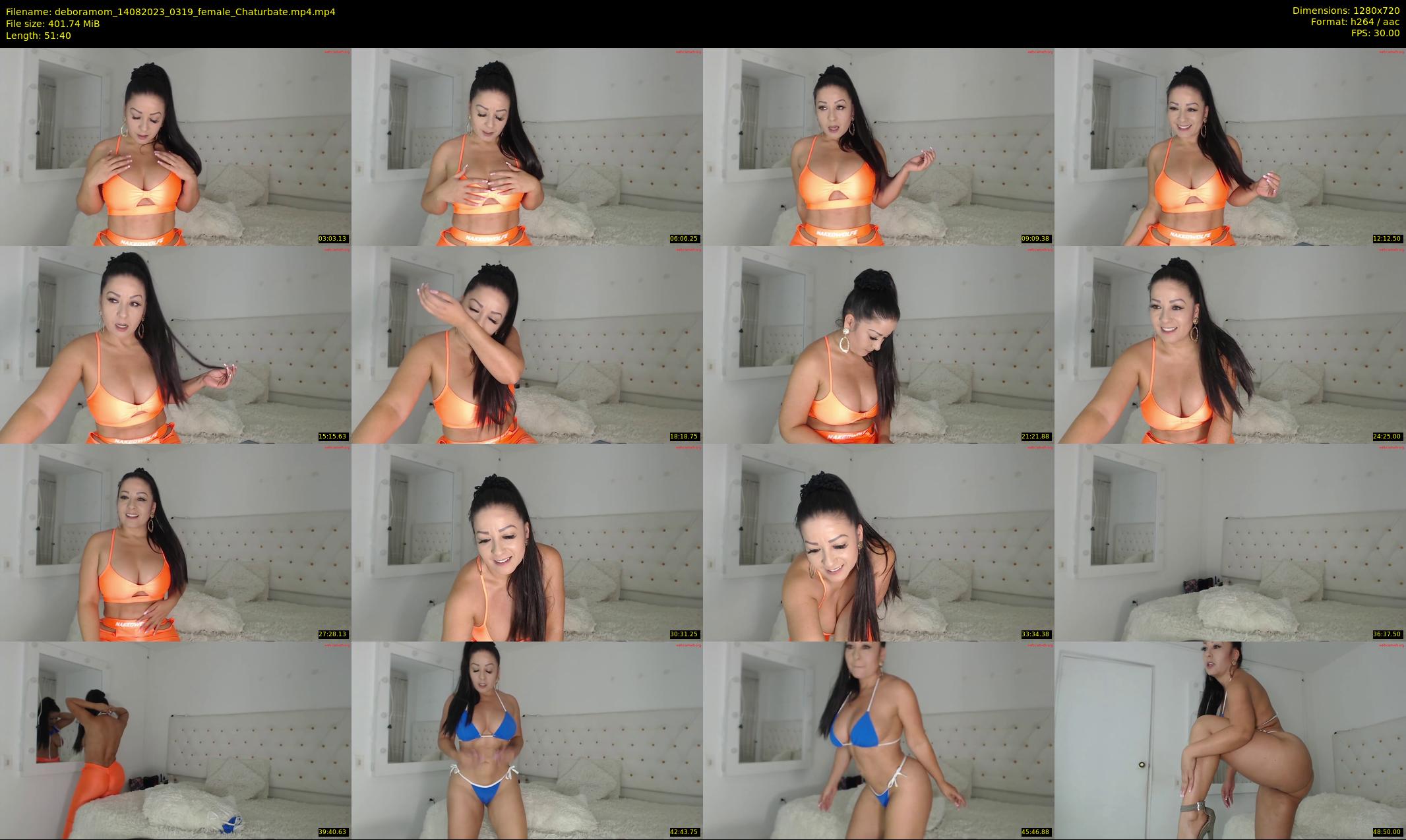 deboramom — 52 minute Chaturbate female cam show recording, 720p, Aug 14, 2023