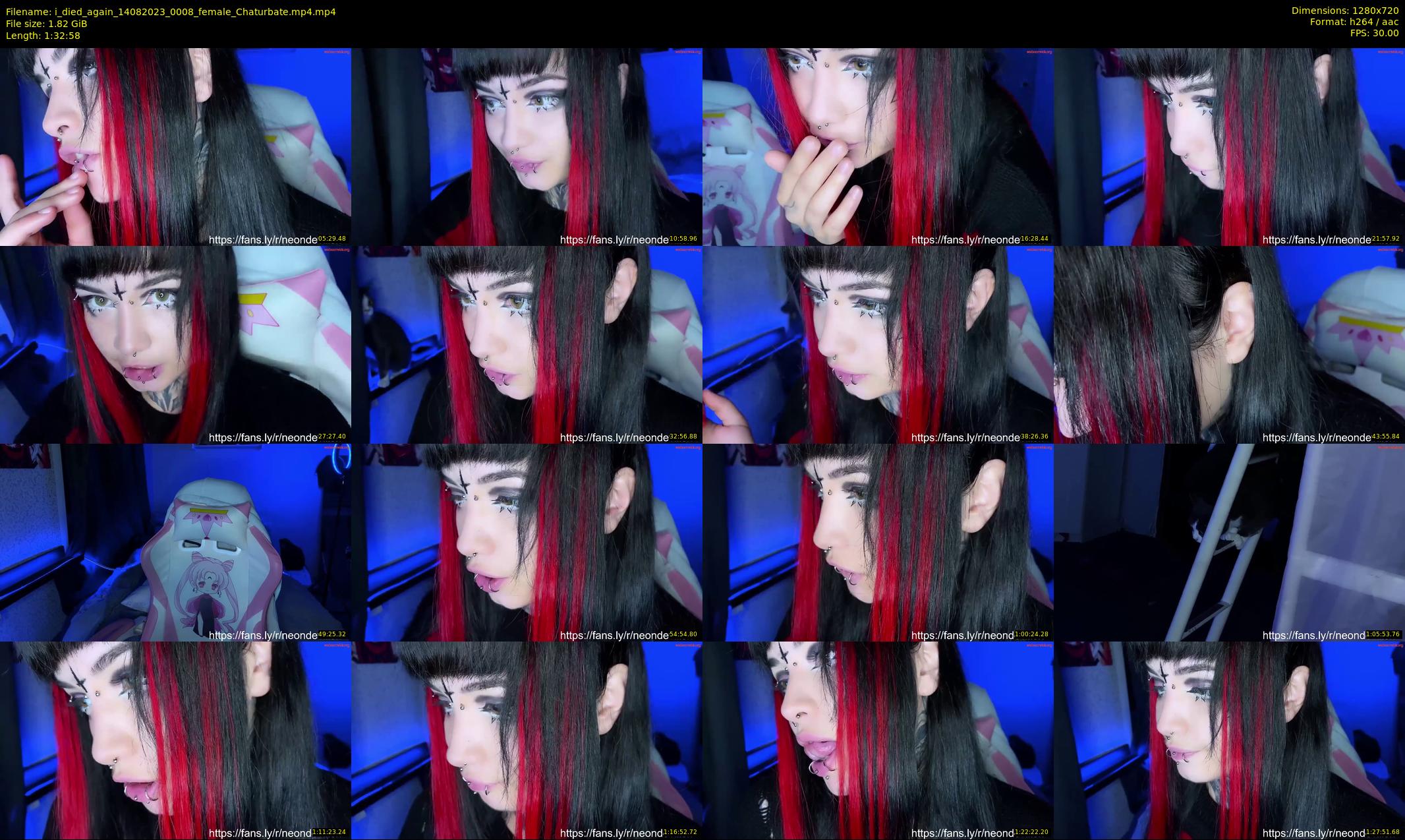 i_died_again — 93 minute Chaturbate female cam show recording, 720p, Aug 14, 2023