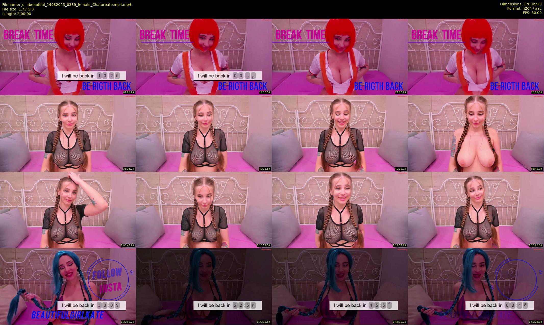 juliabeautiful — 120 minute Chaturbate female cam show recording, 720p, Aug 14, 2023