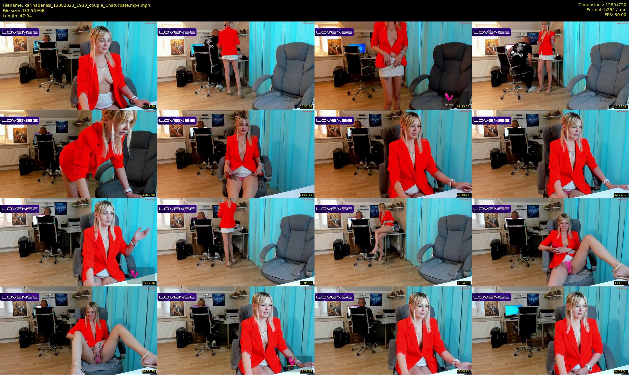 karinadeniss — 48 minute Chaturbate couple cam show recording, 720p, Aug 13, 2023