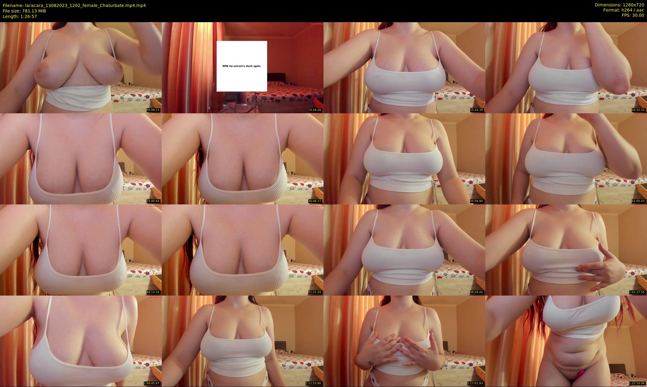 laracara — 87 minute Chaturbate female cam show recording, 720p, Aug 13, 2023