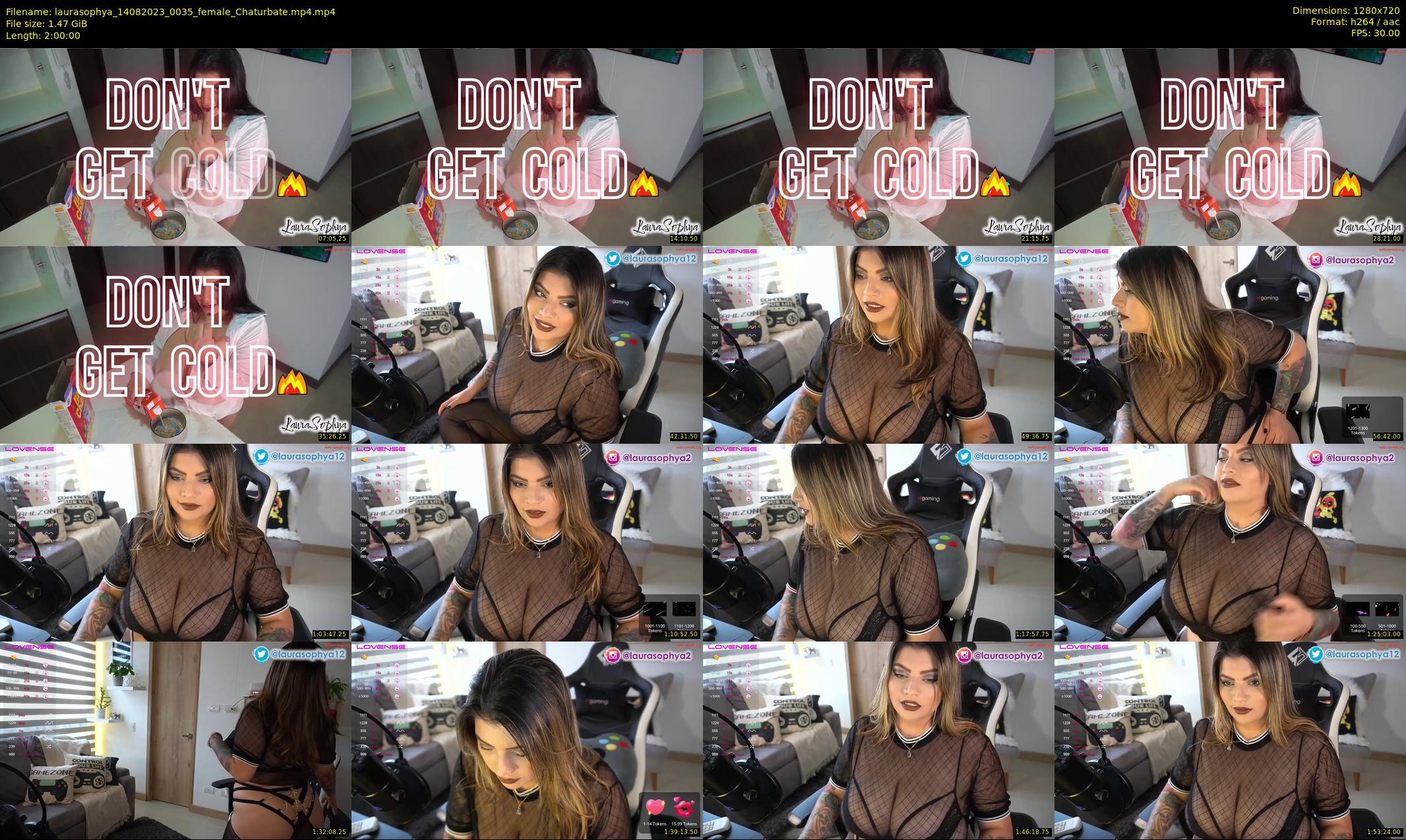 laurasophya — 120 minute Chaturbate female cam show recording, 720p, Aug 14, 2023