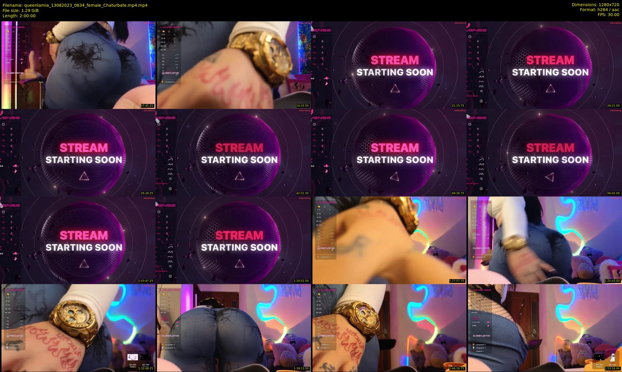 queenlamia — 120 minute Chaturbate female cam show recording, 720p, Aug 13, 2023