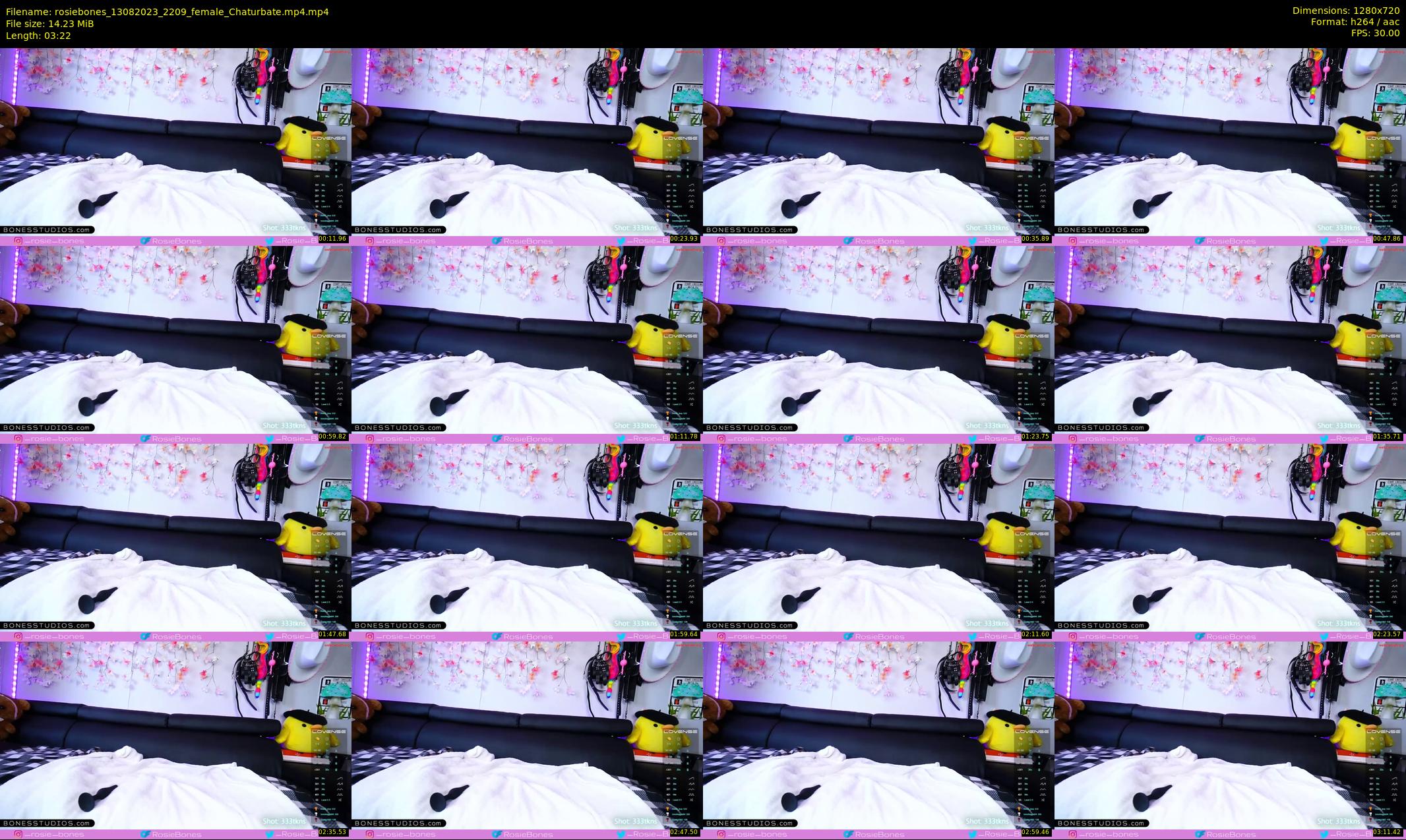 rosiebones — 4 minute Chaturbate female cam show recording, 720p, Aug 13, 2023