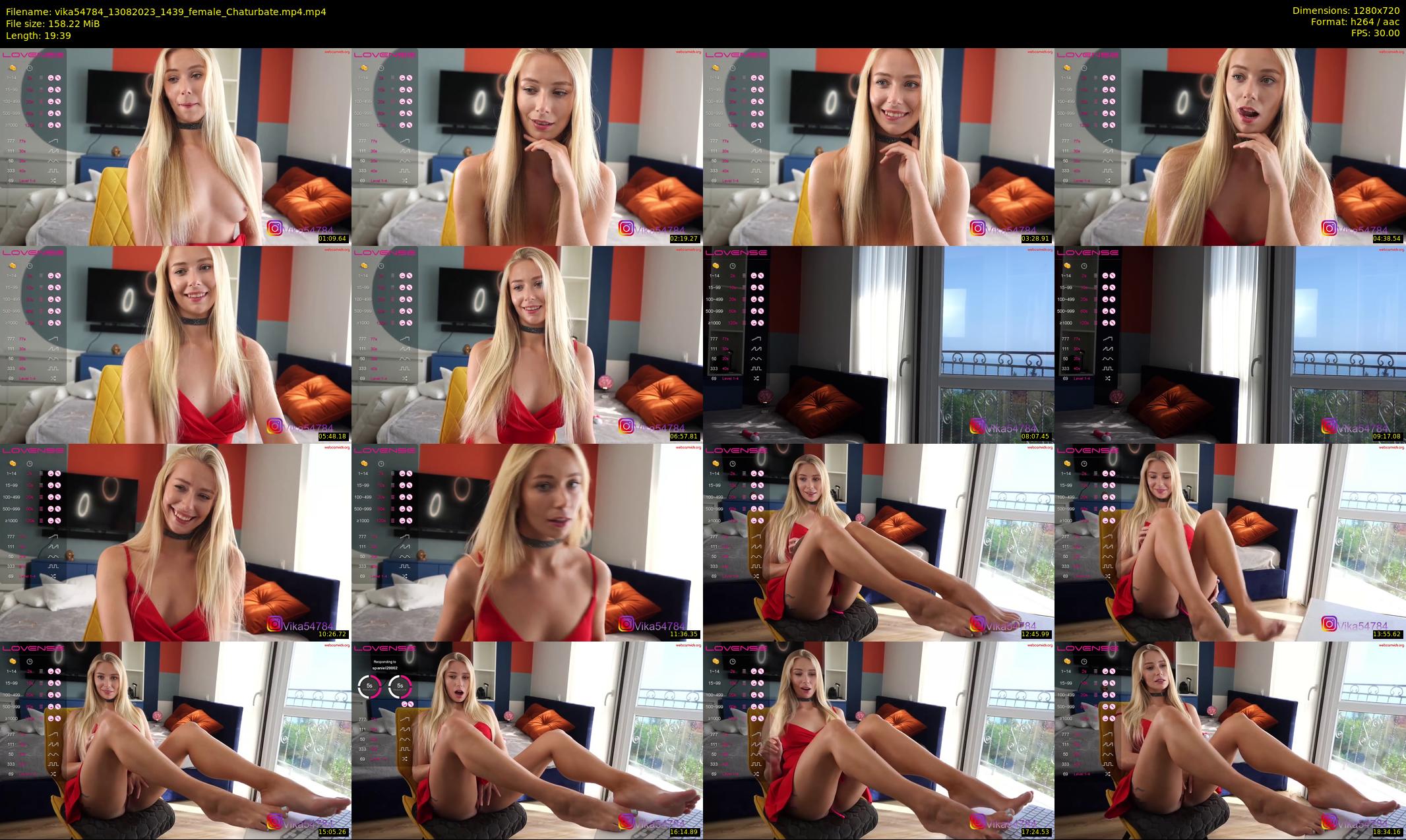 vika54784 — 20 minute Chaturbate female cam show recording, 720p, Aug 13, 2023