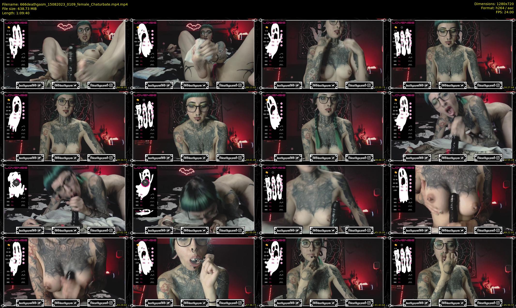 666deathgasm — 70 minute Chaturbate female cam show recording, 720p, Aug 15, 2023