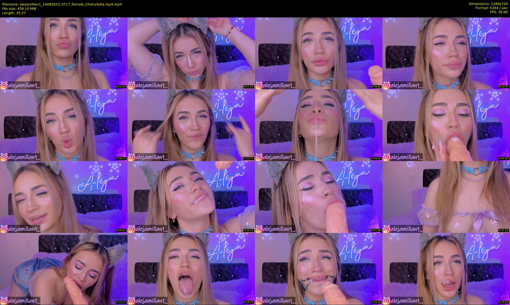 alejamillan1 — 36 minute Chaturbate female cam show recording, 720p, Aug 14, 2023