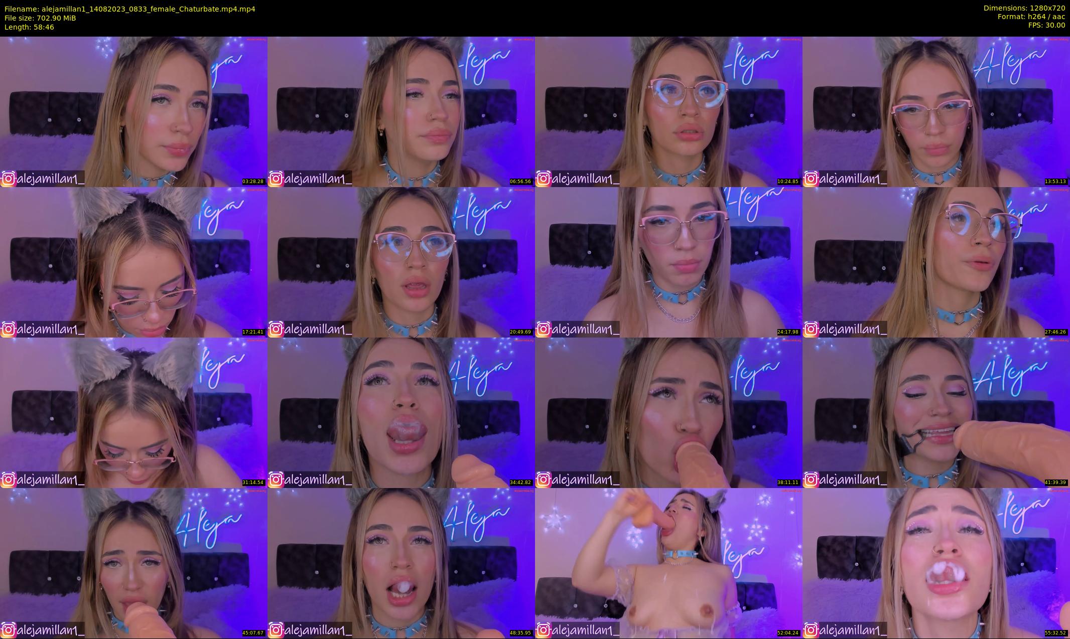 alejamillan1 — 59 minute Chaturbate female cam show recording, 720p, Aug 14, 2023