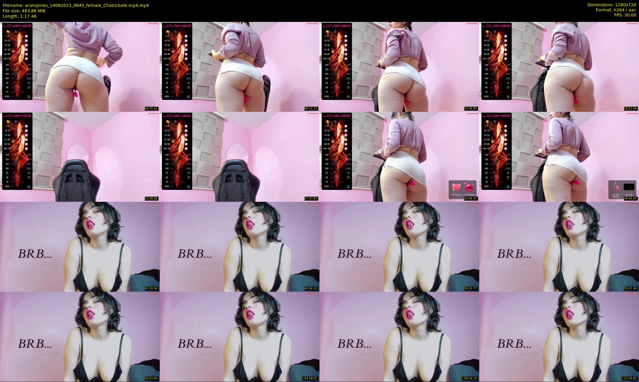 aramjones — 78 minute Chaturbate female cam show recording, 720p, Aug 14, 2023