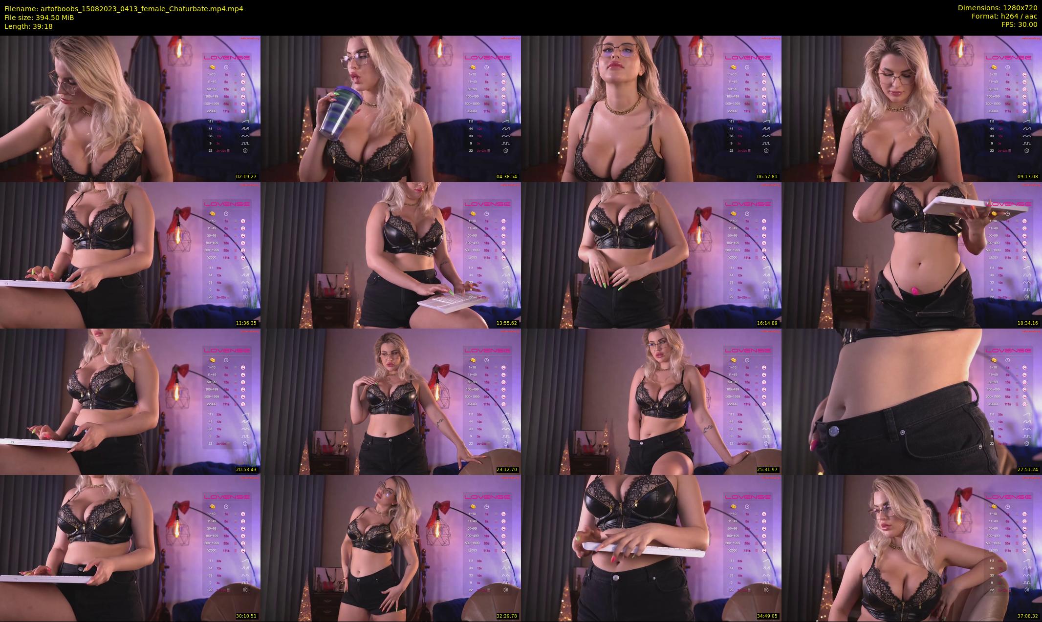 artofboobs — 40 minute Chaturbate female cam show recording, 720p, Aug 15, 2023