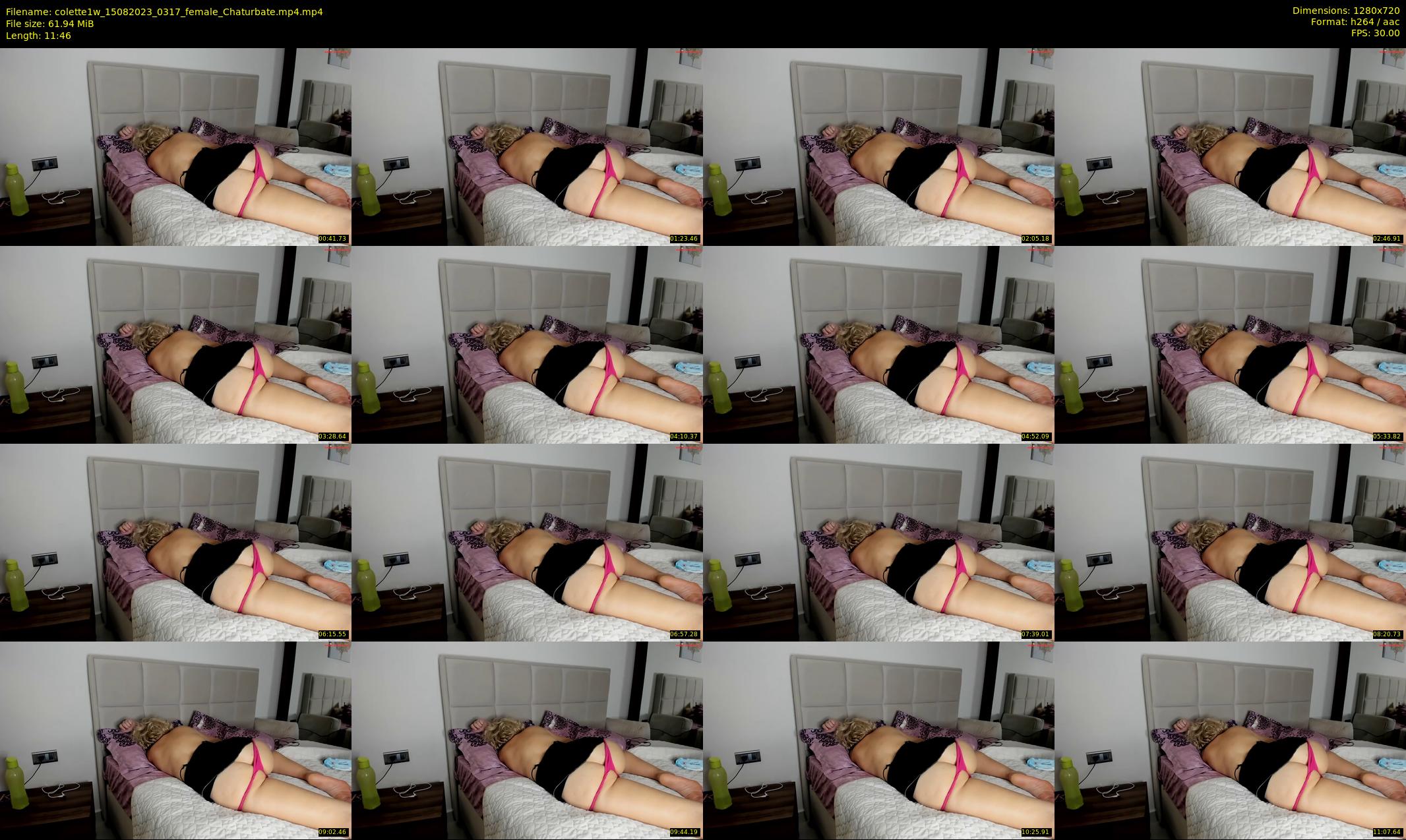 colette1w — 12 minute Chaturbate female cam show recording, 720p, Aug 15, 2023