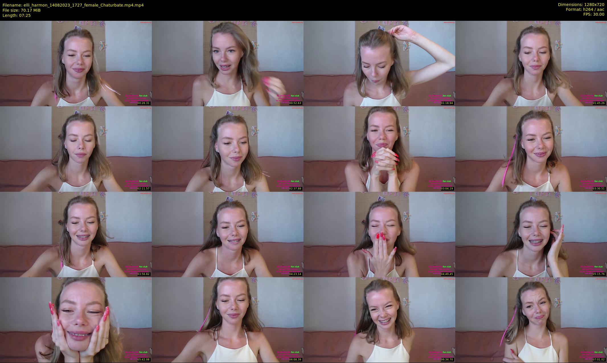 elli_harmon — 8 minute Chaturbate female cam show recording, 720p, Aug 14, 2023