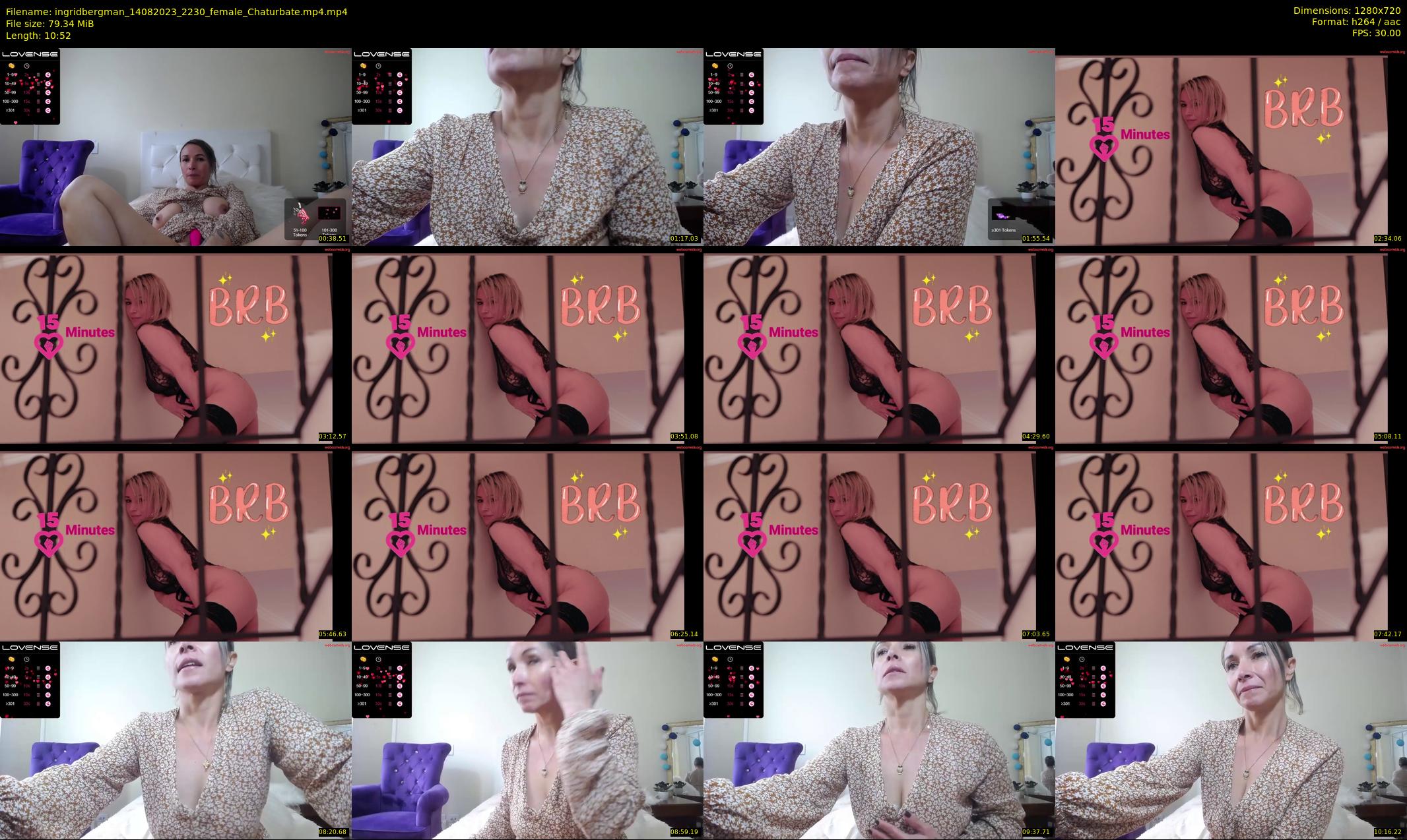 ingridbergman — 11 minute Chaturbate female cam show recording, 720p, Aug 14, 2023
