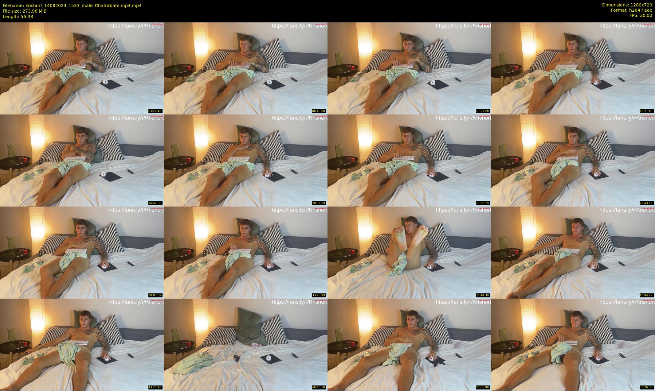 krishort — 57 minute Chaturbate male cam show recording, 720p, Aug 14, 2023