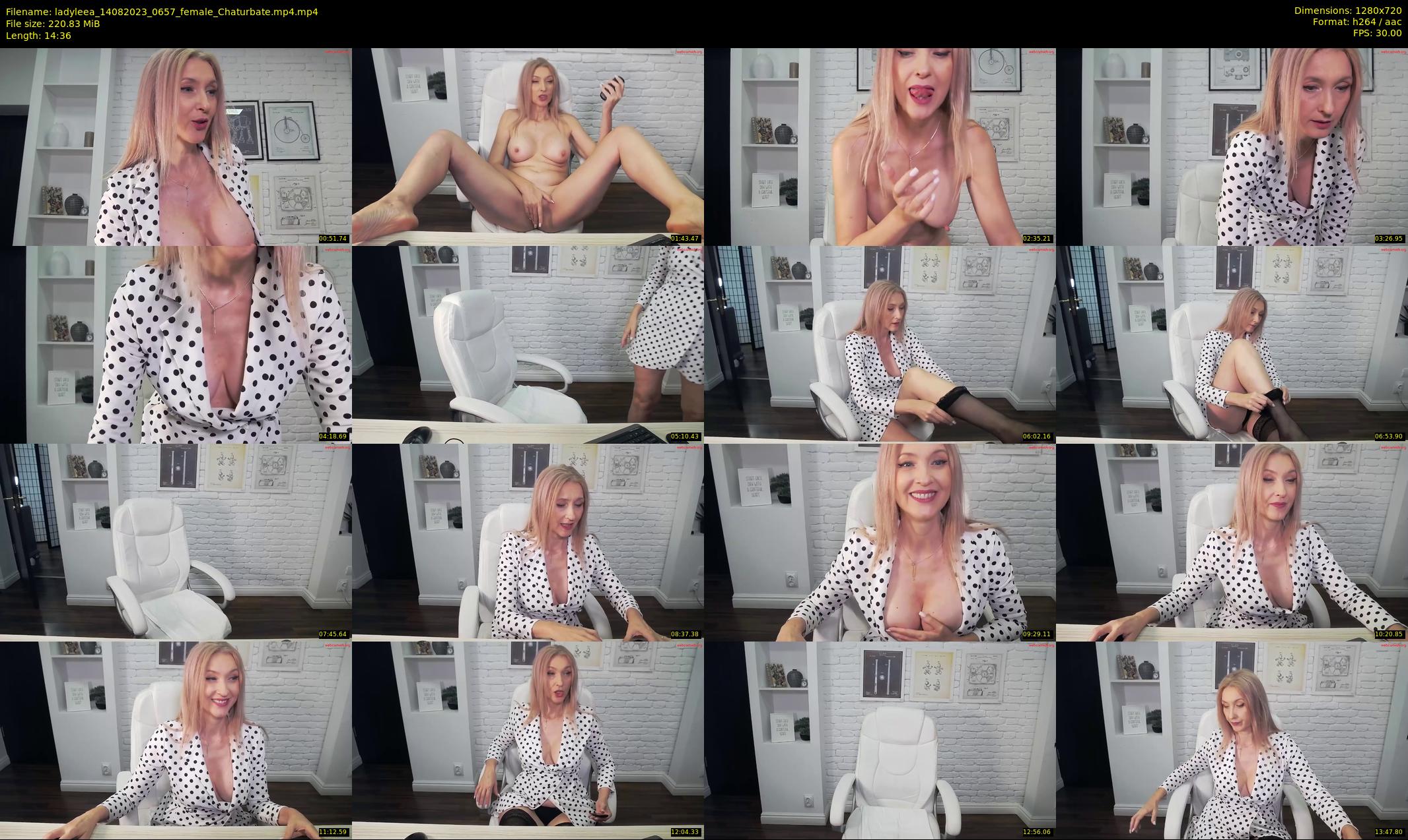ladyleea — 15 minute Chaturbate female cam show recording, 720p, Aug 14, 2023